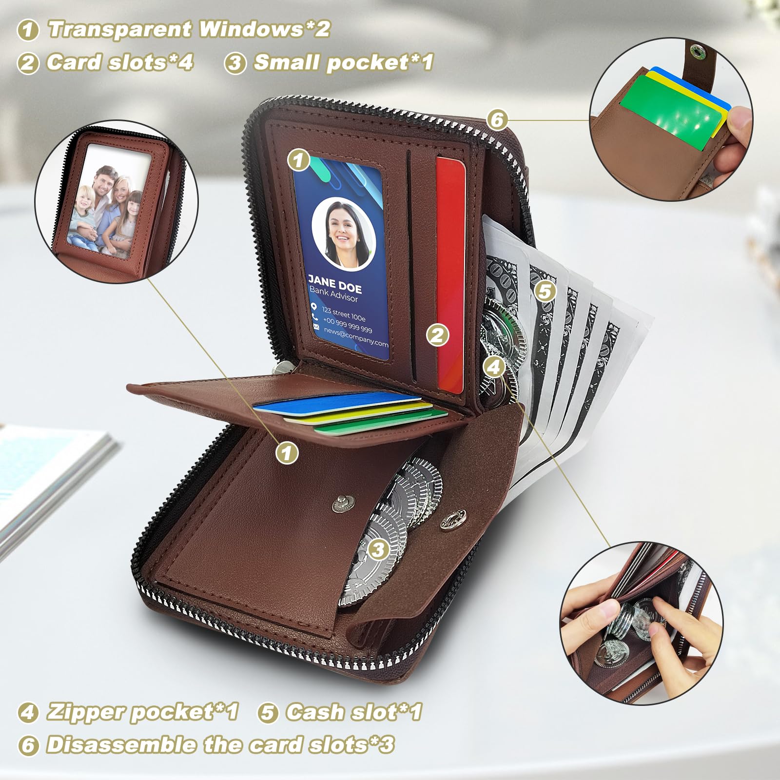 adistylinno-wallet-portefeuille-homme-cuir-pu-compact-zip image 2