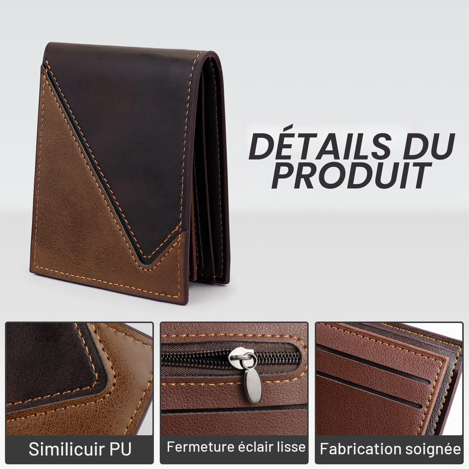 adistylinno-men-s-wallet-portefeuille-homme-marron-monnaie-zip image 2