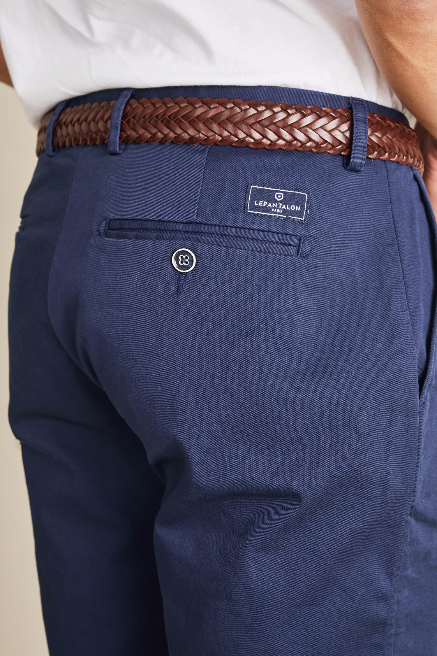 le-pantalon-bermudas-homme-bermuda-bleu-roi-coton image 3