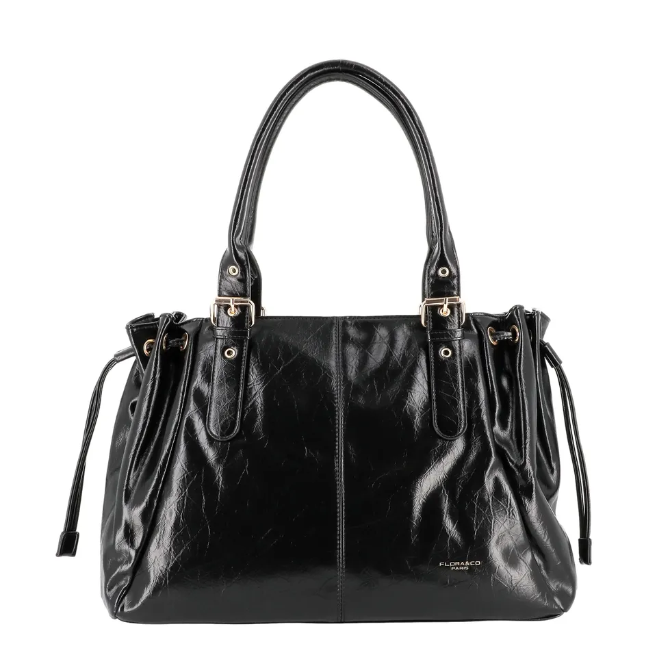 flora-co-sac-cabas-bowling-noir-lisse-fourre-tout-a4 image 1