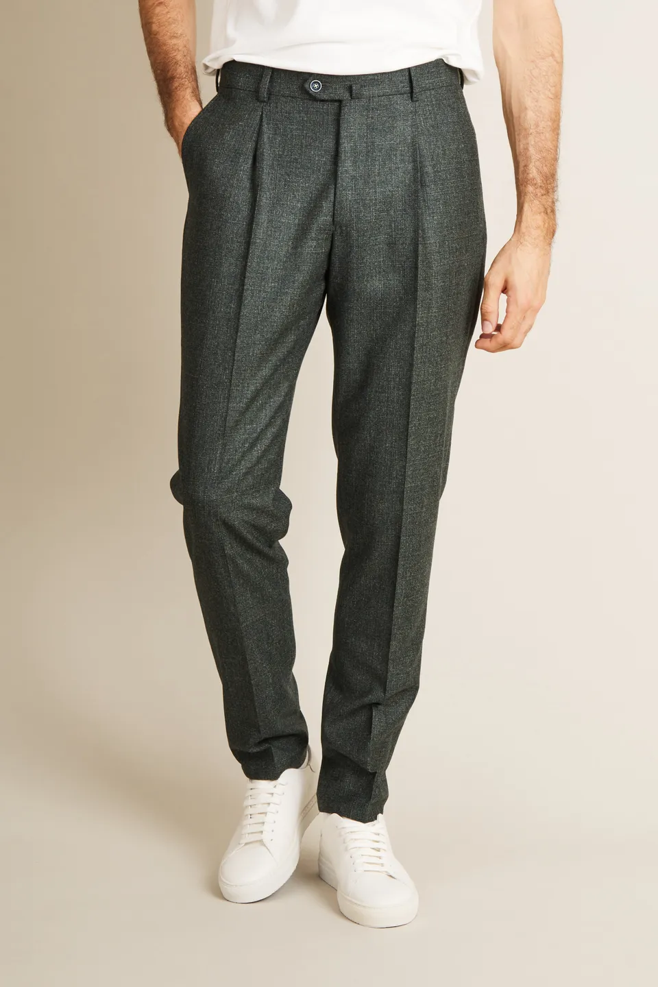 le-pantalon-flanelle-fm-lpp-12-pantalon-homme-vert-laine image 1