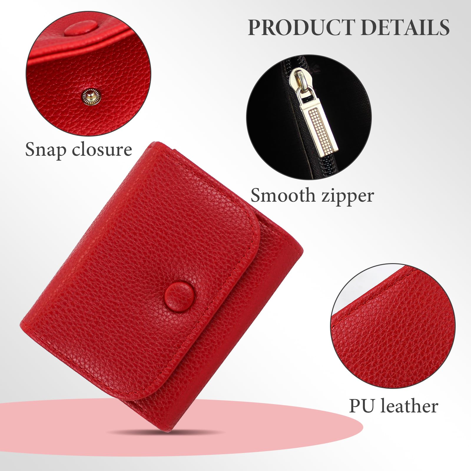 adistylinno-women-s-wallet-portefeuille-femme-rouge-cuir-synth-tique image 2