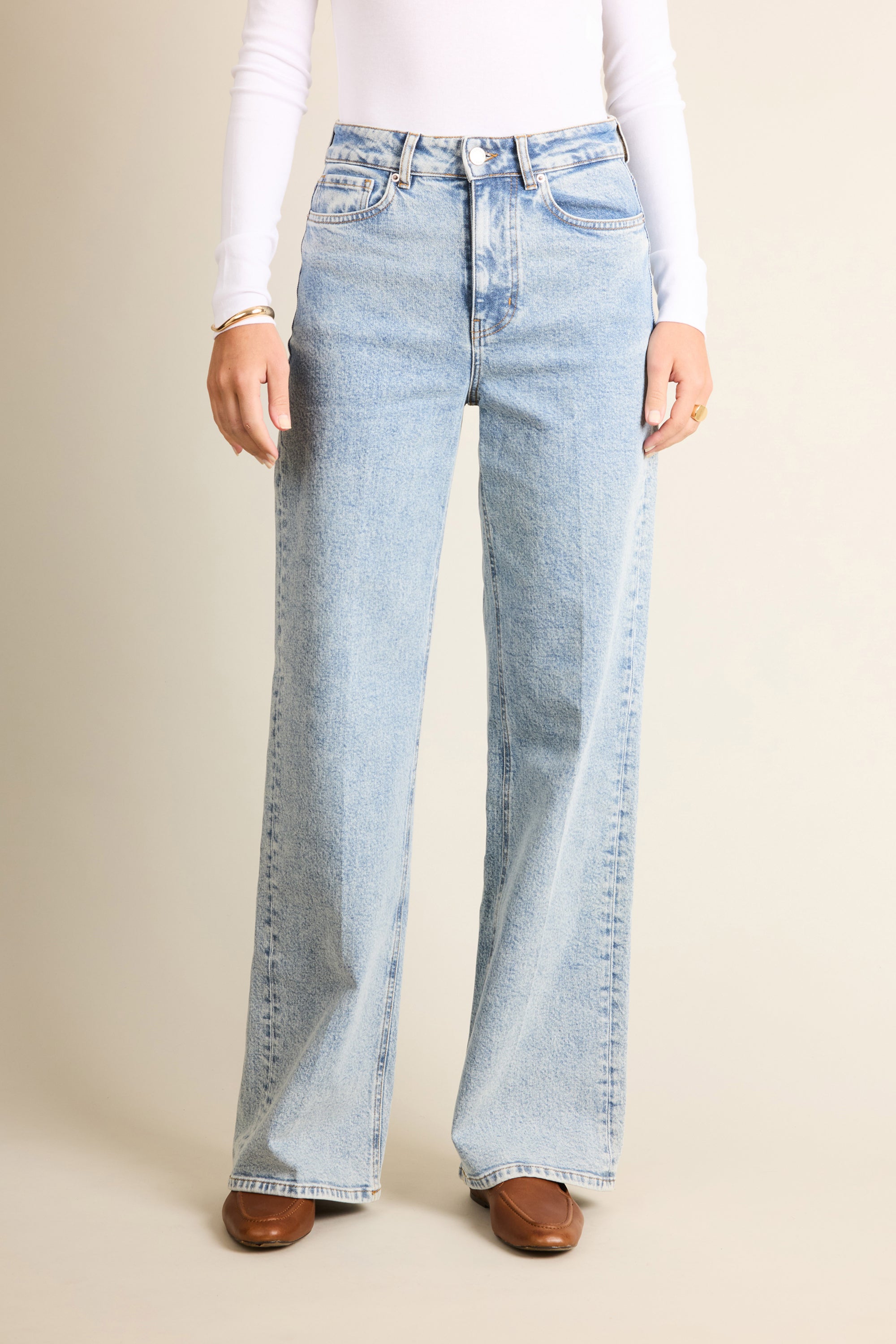 le-pantalon-jean-wideleg-bleached-femme-taille-haute image 5