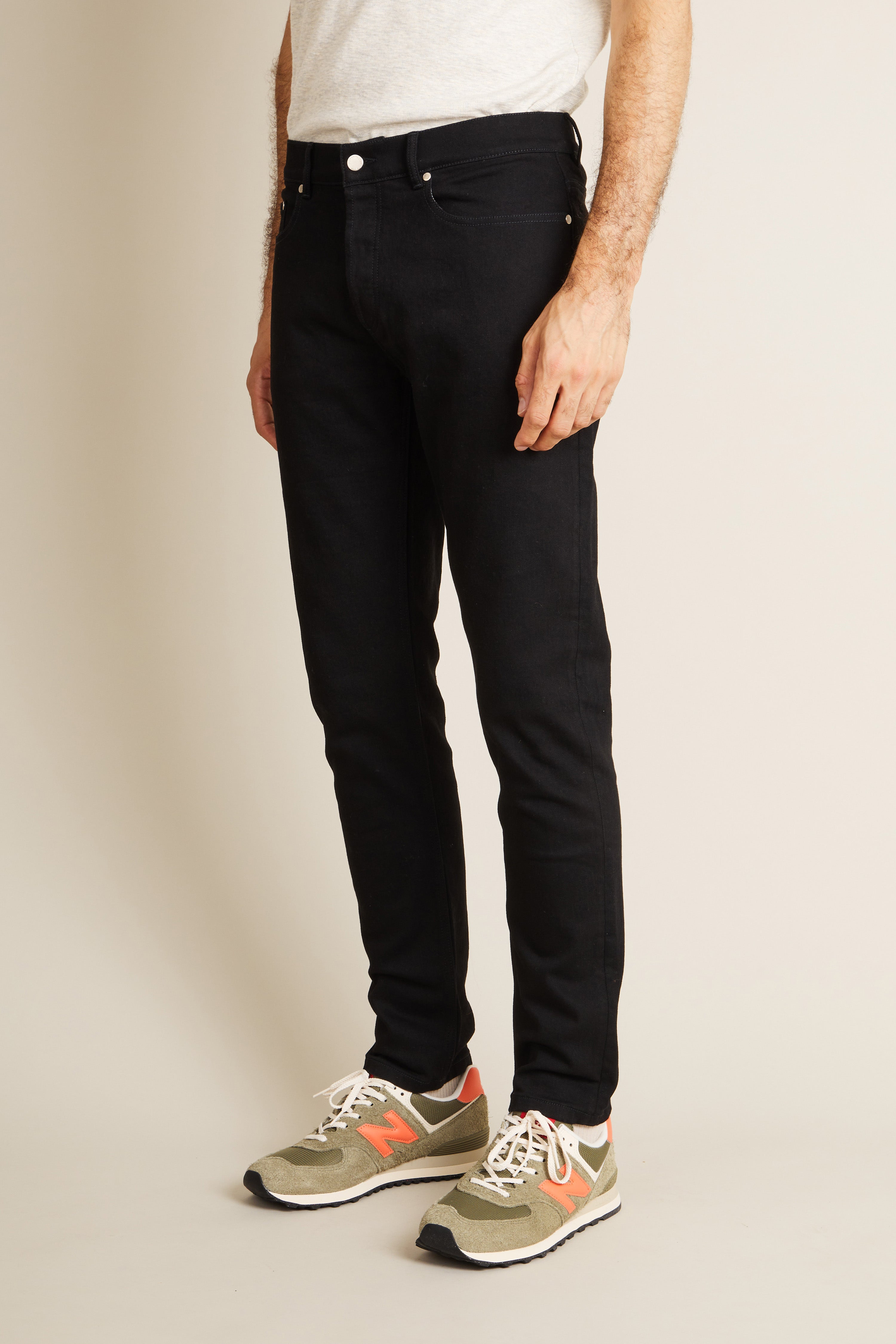le-pantalon-jeans-homme-fm-lpje-10-jean-noir-semi-slim-coton image 2