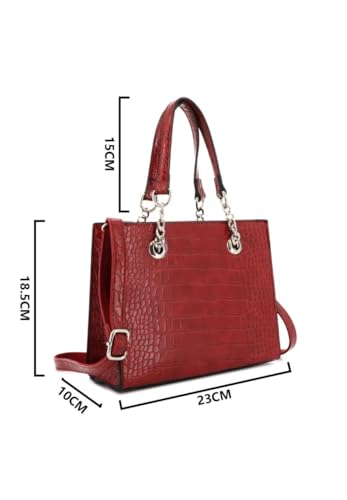 flora-co-sacs-main-bandouli-re-cha-ne-croco-rouge-sac-effet image 8