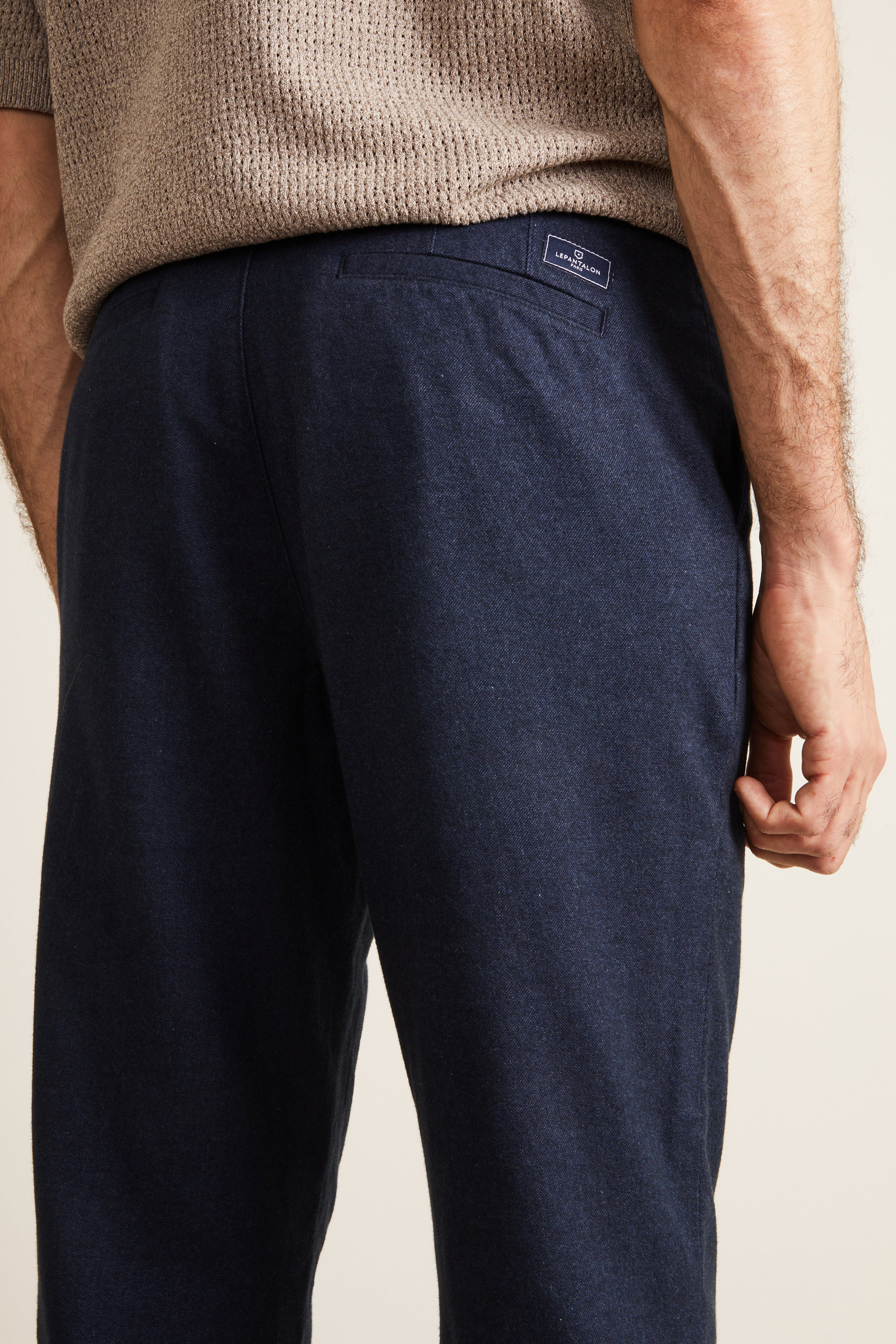 le-pantalon-chinos-homme-fm-lpcc-5-chino-bleu-marine-coton-chaud image 3