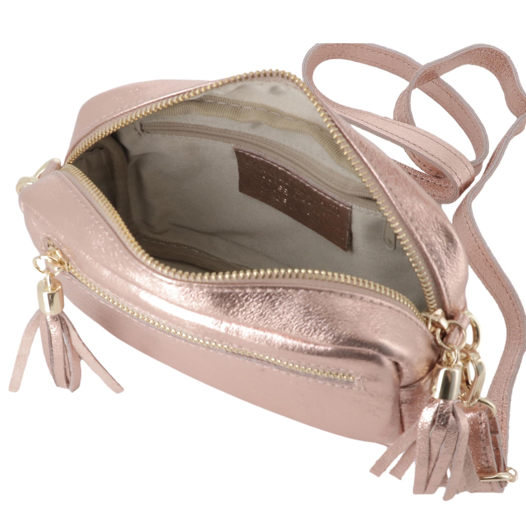 double-tree-sac-bandouli-re-cuir-or-rose-petit-format image 4