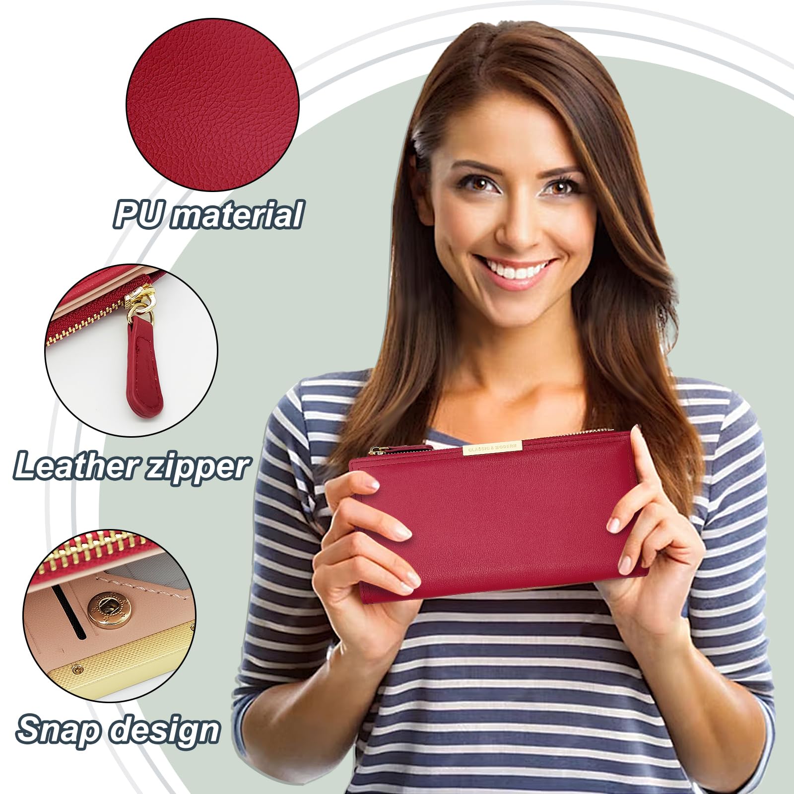 adistylinno-women-s-wallet-portefeuille-long-femme-cuir-pu-2 image 4
