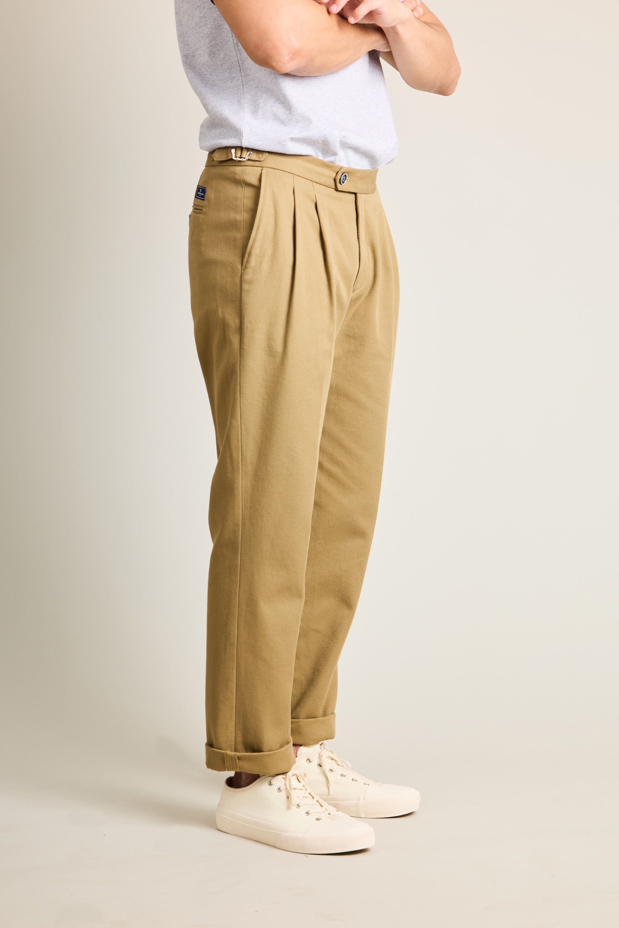 le-pantalon-chinos-homme-chino-droit-beige-fonc-coton image 4