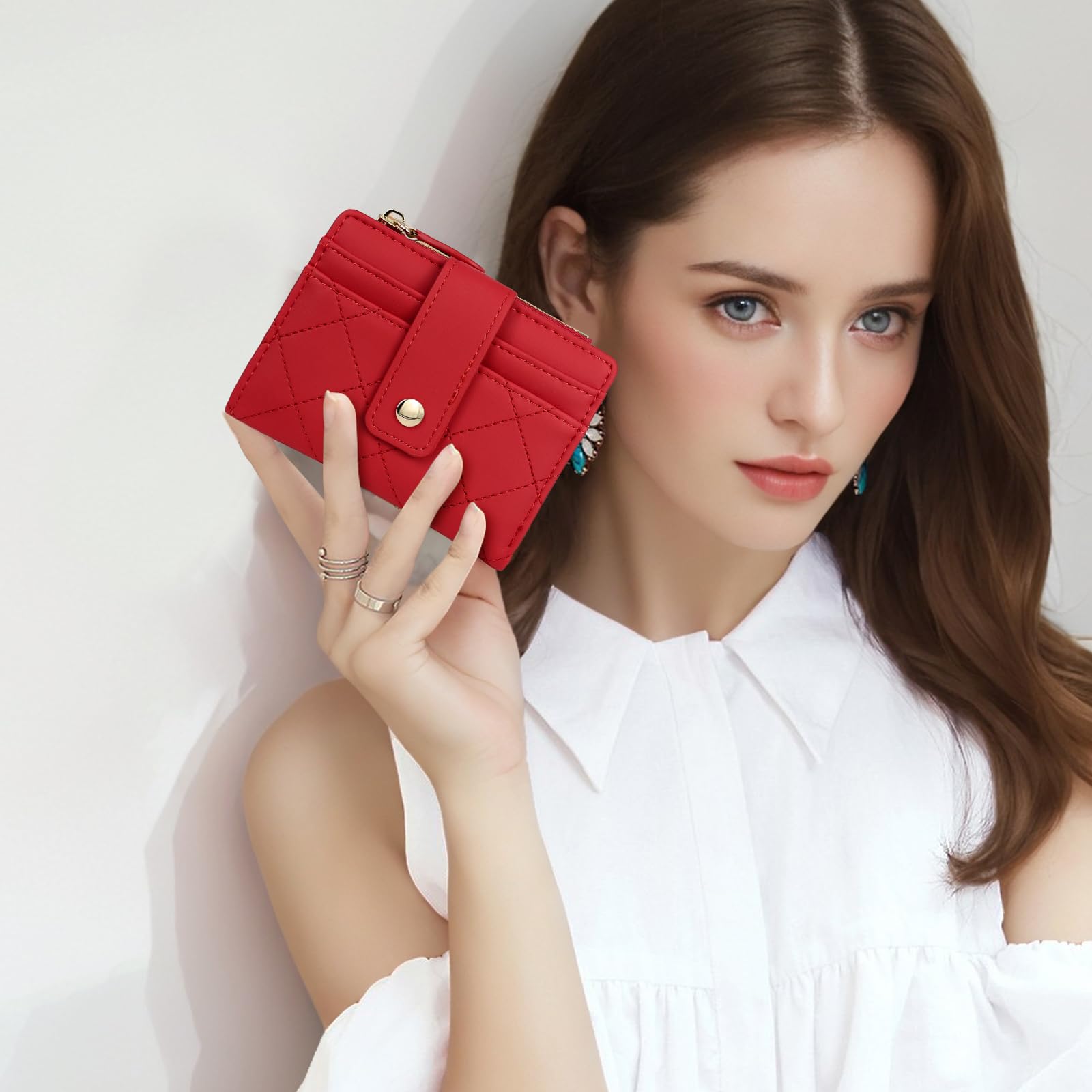 adistylinno-women-s-wallet-portefeuille-femme-rouge-losange image 6