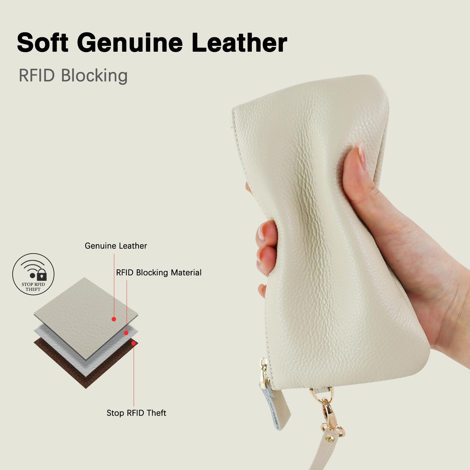 adistylinno-women-s-wallet-portefeuille-cuir-blanc-rfid-dragonne image 5
