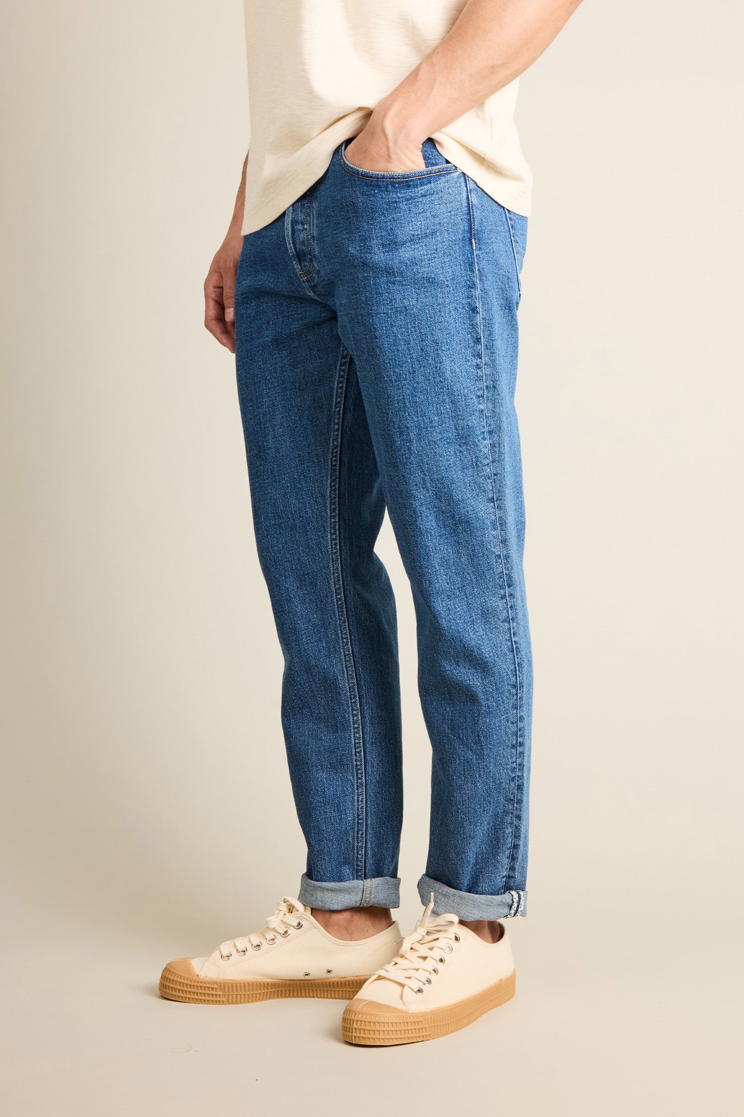 le-pantalon-jeans-homme-jean-classique-bleu-vintage-coton image 5
