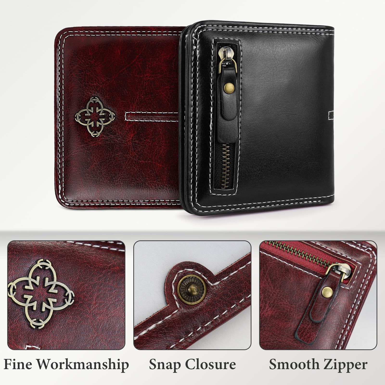 adistylinno-women-s-wallet-petit-portefeuille-rouge-floral image 3