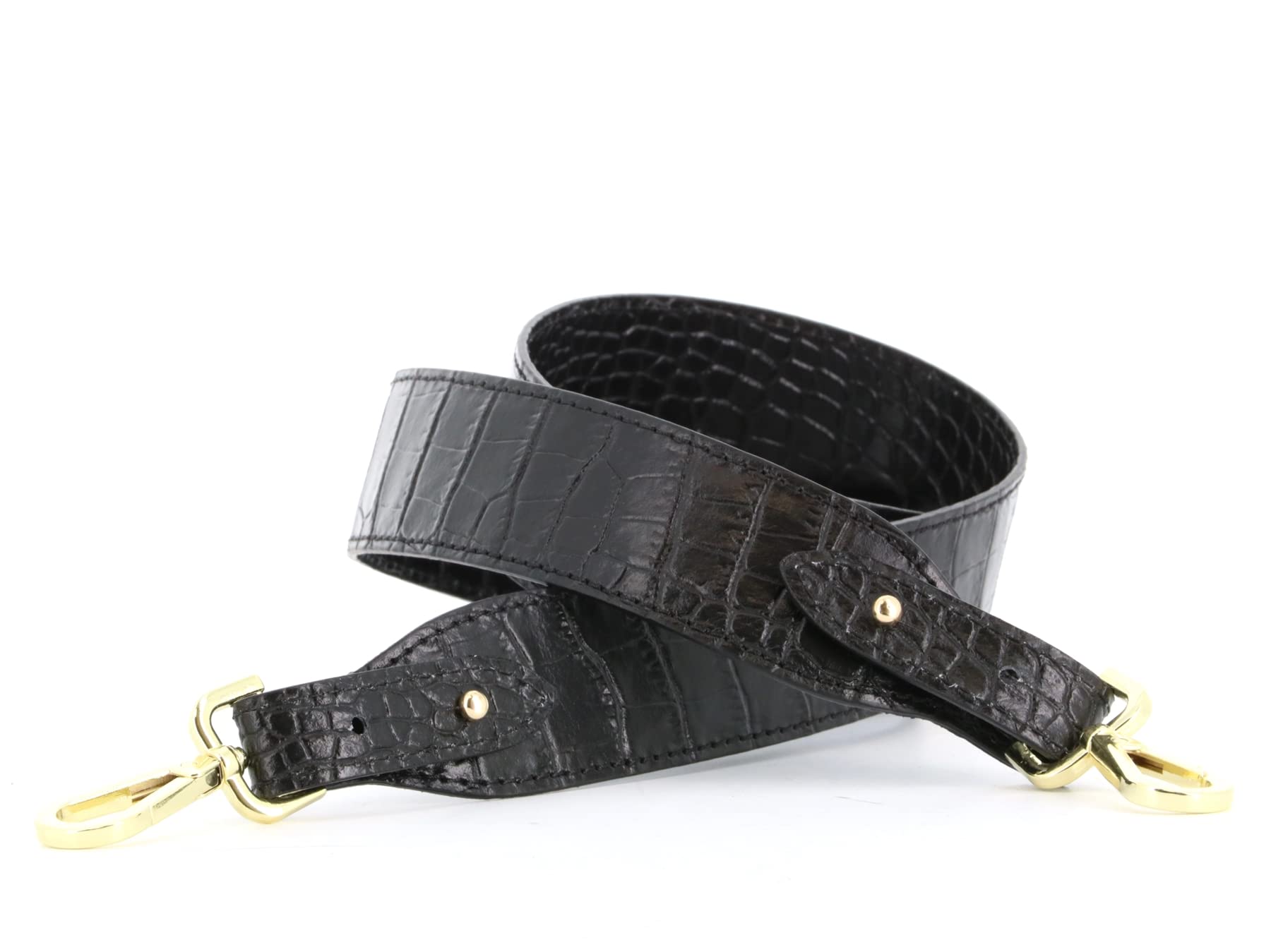 double-tree-sac-bandouli-re-camera-cuir-croco-noir image 7