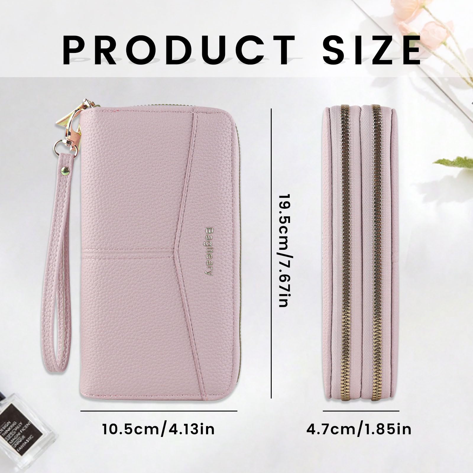 adistylinno-women-s-wallet-portefeuille-long-rose-bracelet-8-cartes image 3