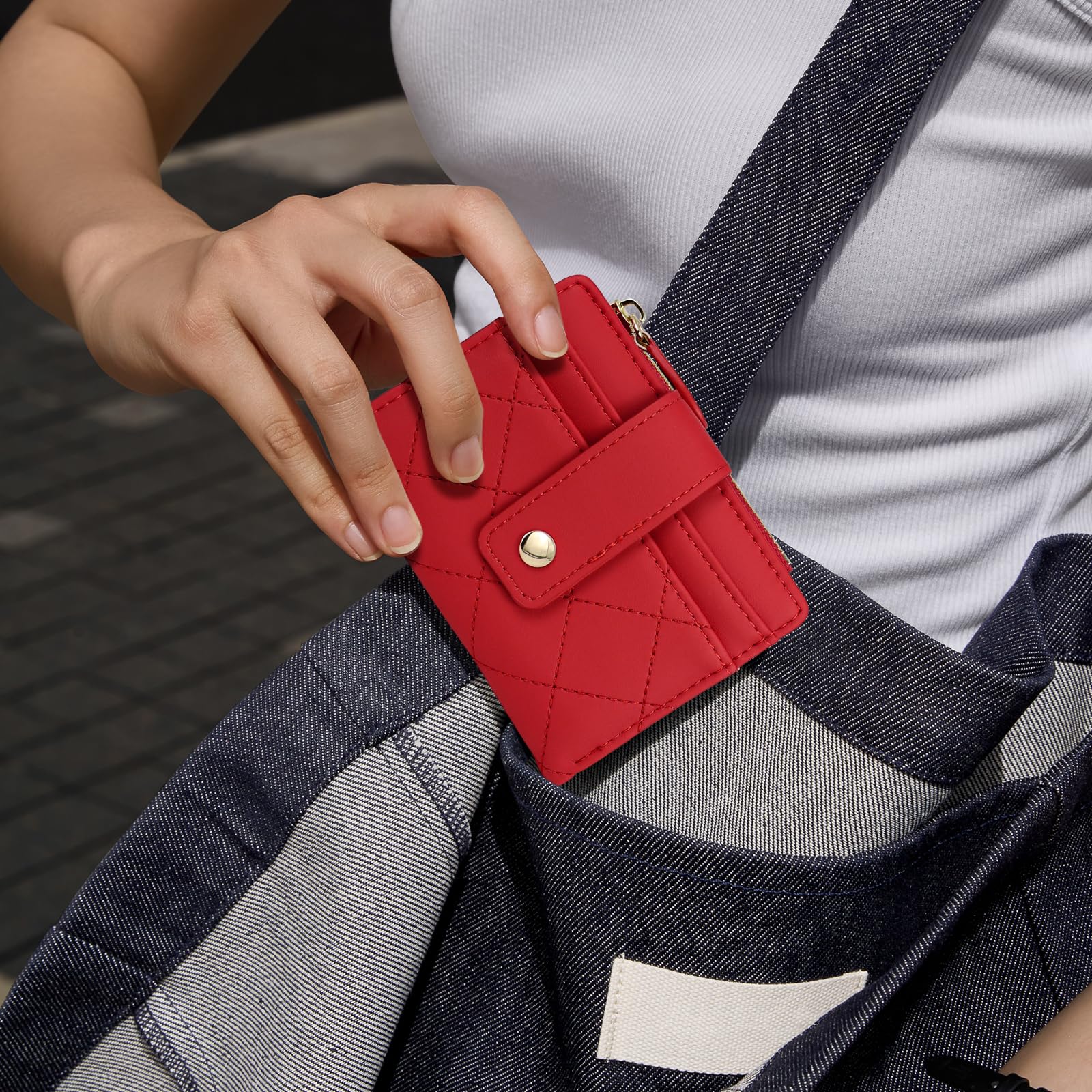 adistylinno-women-s-wallet-portefeuille-femme-rouge-losange image 5