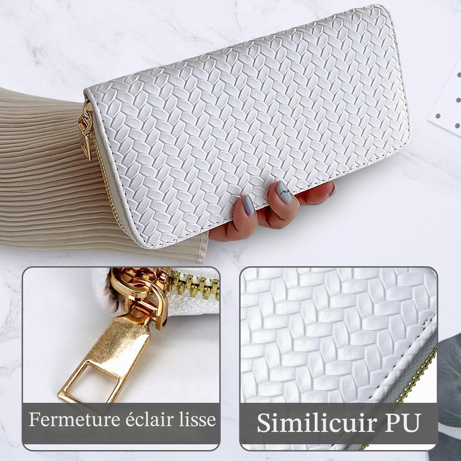 adistylinno-portefeuille-long-femme-blanc-tiss-grande-capacit image 3