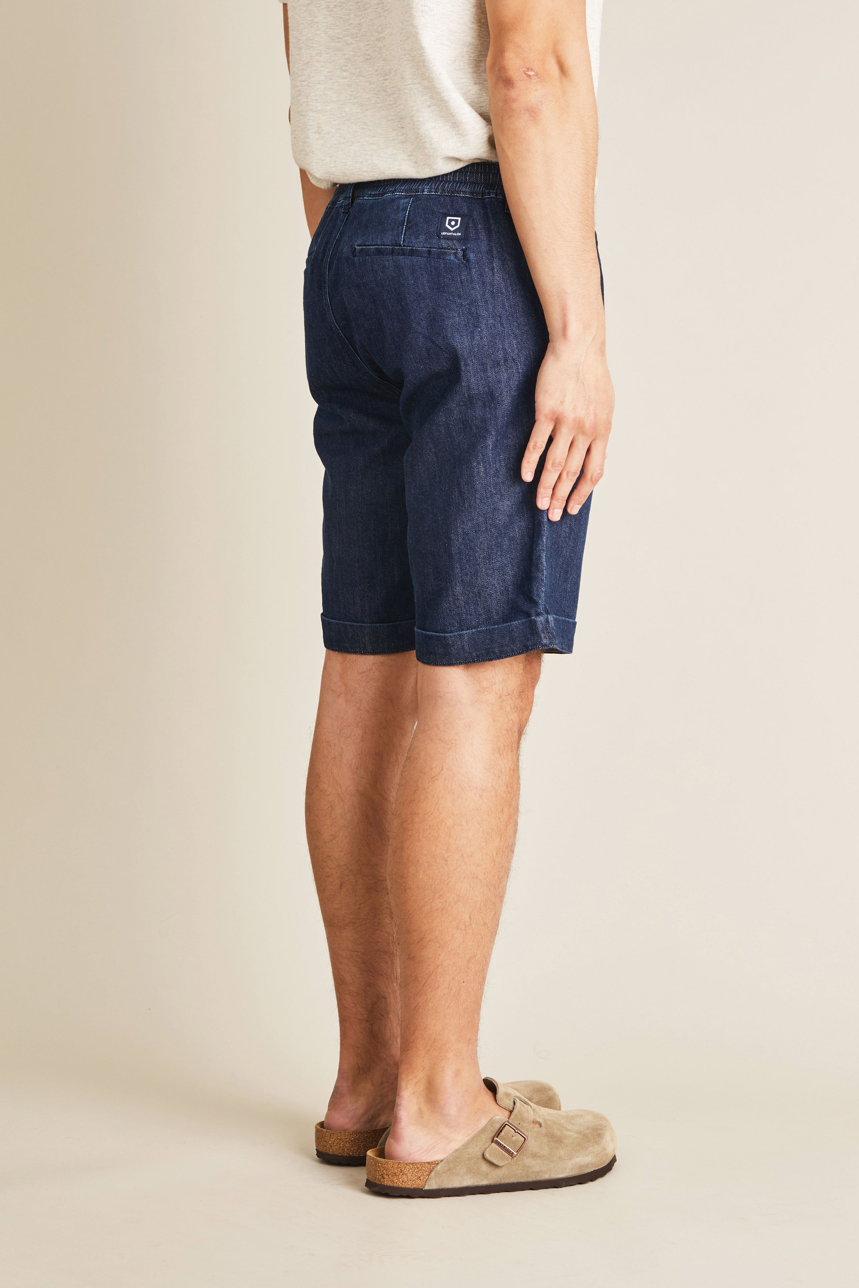 le-pantalon-fatigue-short-bleu-stone-bermuda-coton-bambou image 4