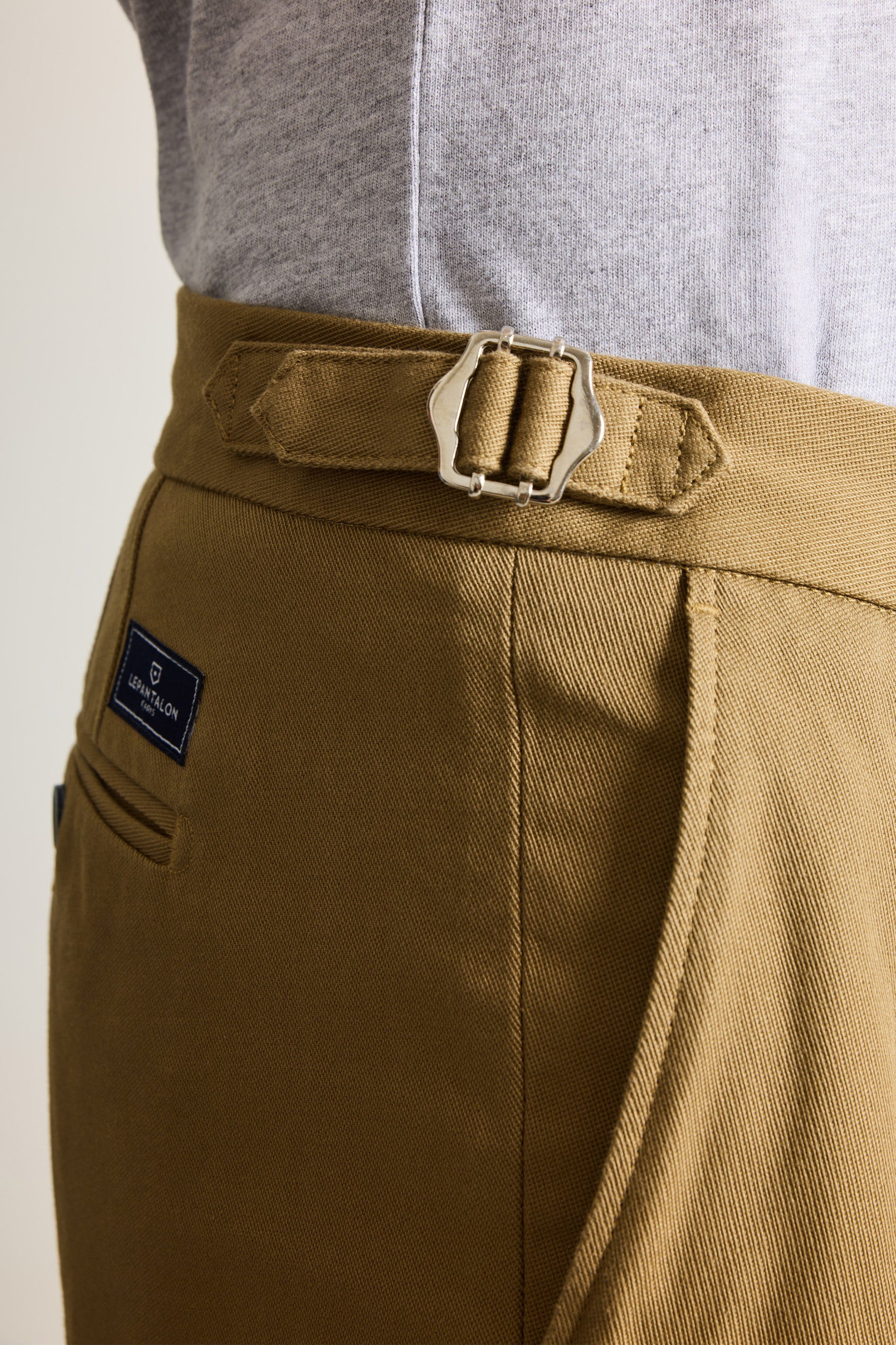 le-pantalon-chinos-homme-chino-droit-beige-fonc-coton image 3