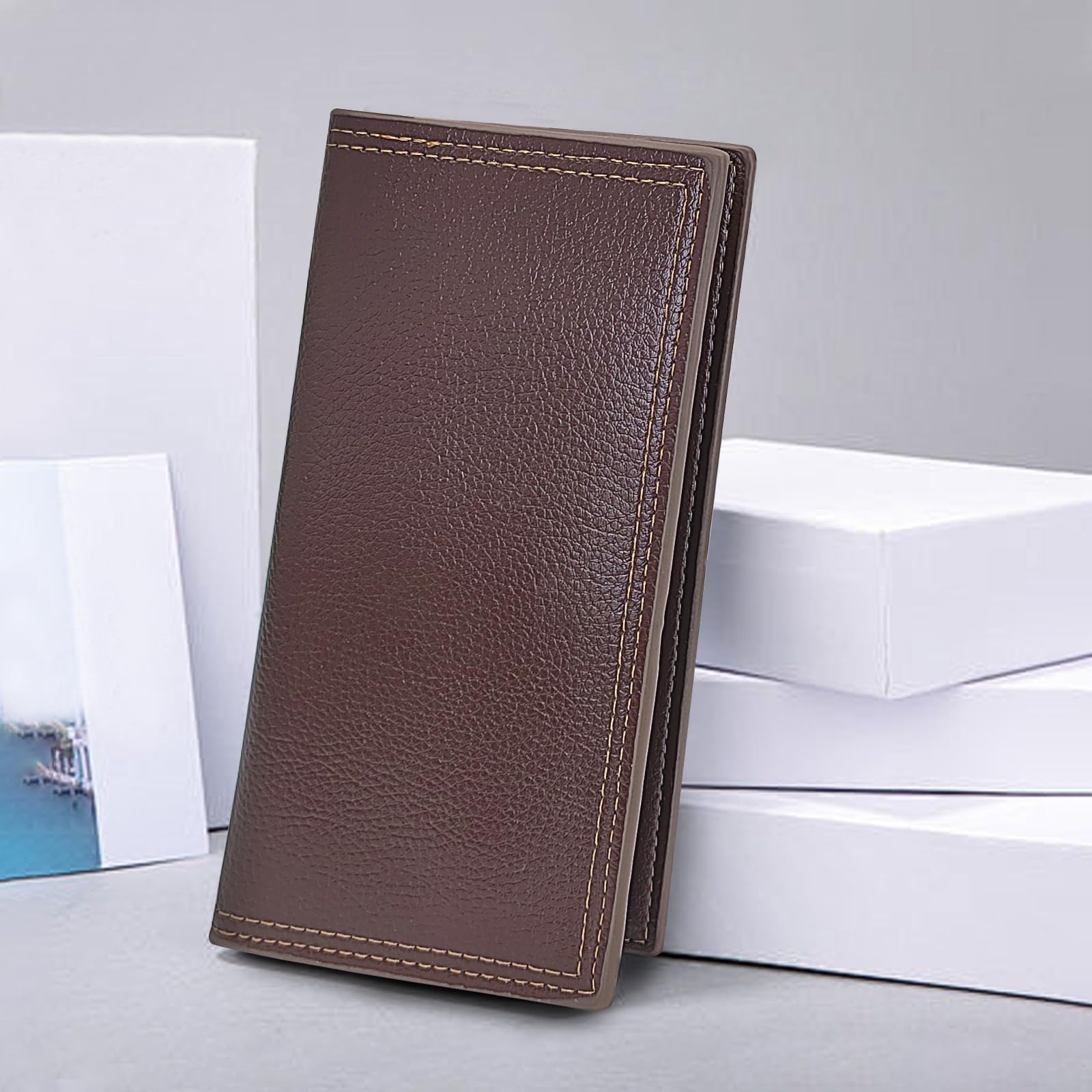 adistylinno-men-s-wallet-portefeuille-long-caf-12-cartes image 6