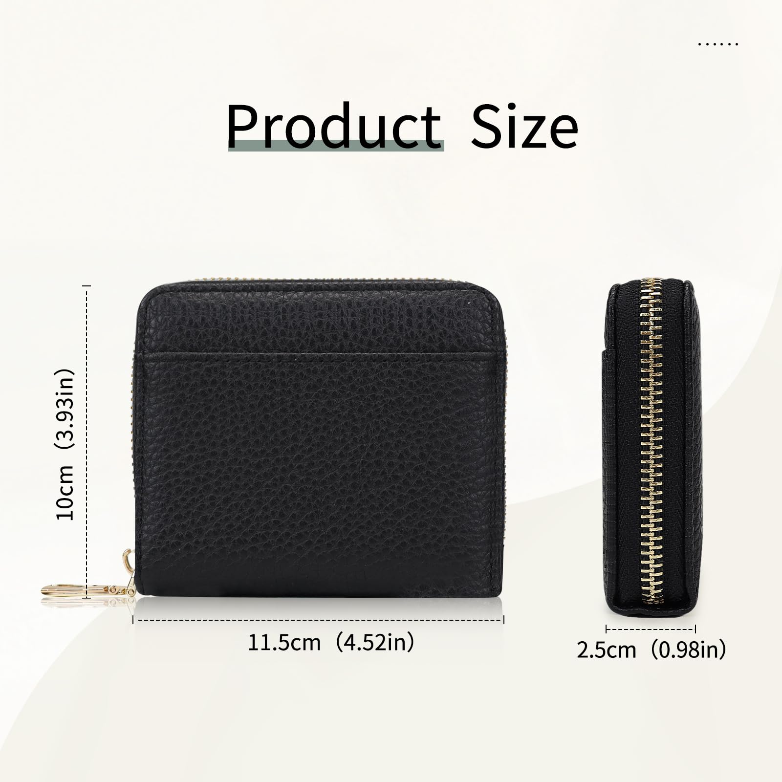 adistylinno-women-s-wallet-portefeuille-femme-noir-zip image 2