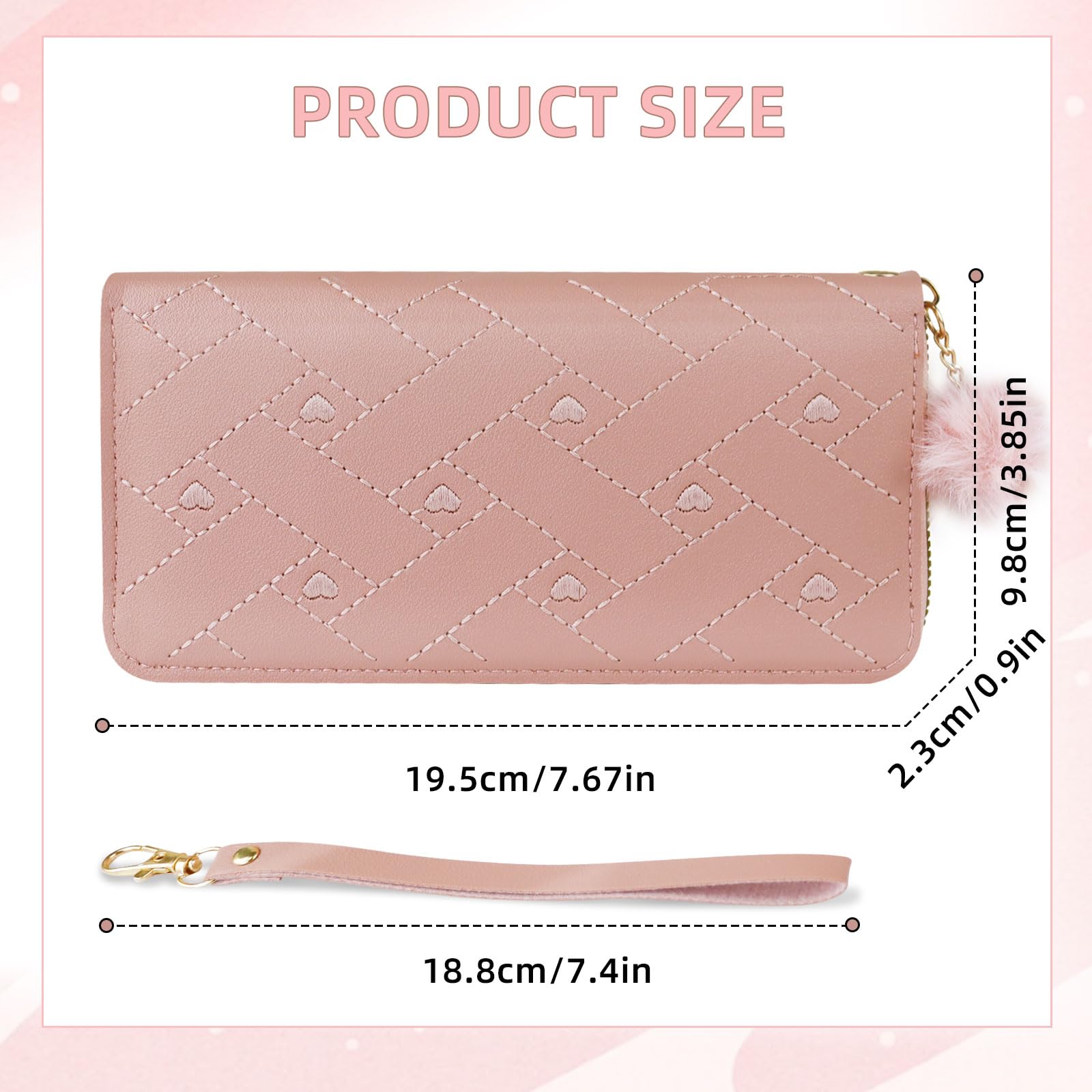 adistylinno-portefeuille-femme-rose-zip-grande-capacit image 4