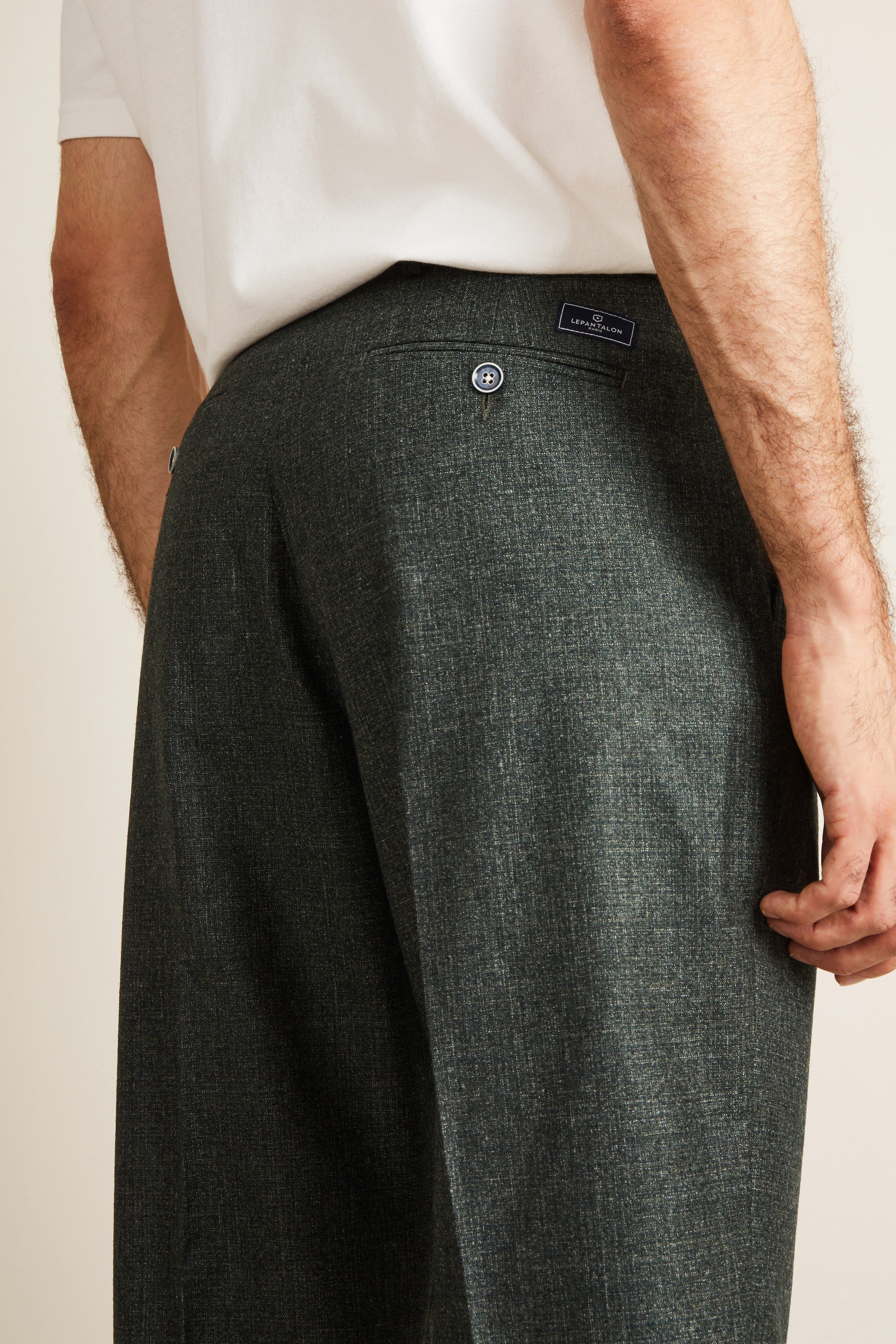 le-pantalon-flanelle-fm-lpp-12-pantalon-homme-vert-laine image 3