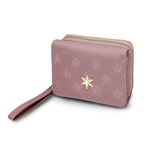 adistylinno-women-s-wallet-petit-portefeuille-rose-floral-7-cartes image 7