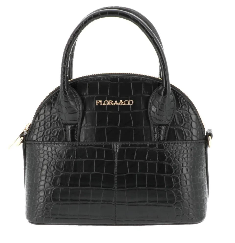 flora-co-sacs-main-petit-sac-noir-croco-cha-ne image 1