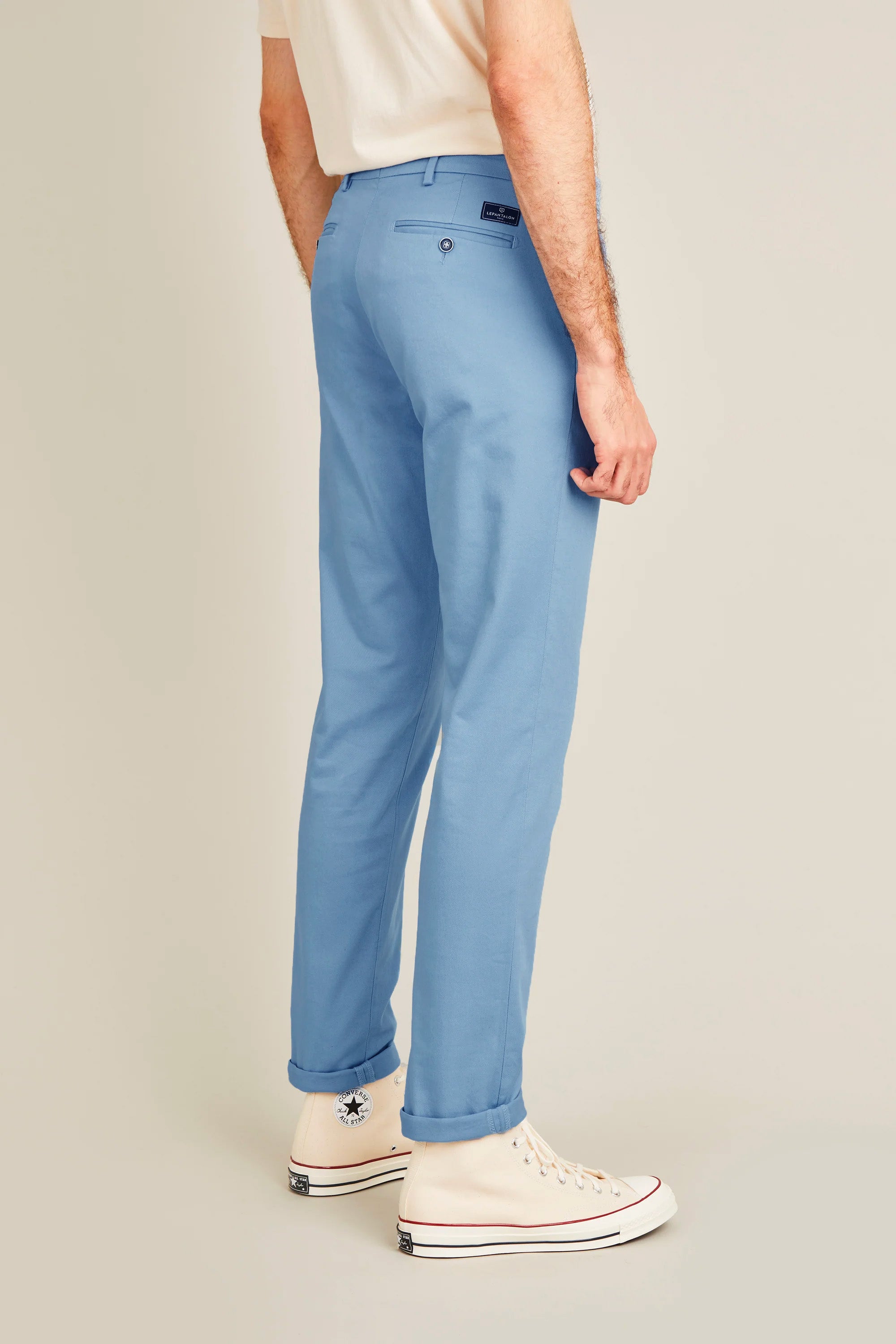 le-pantalon-chinos-homme-chino-bleu-pastel-pantalon-coton image 3
