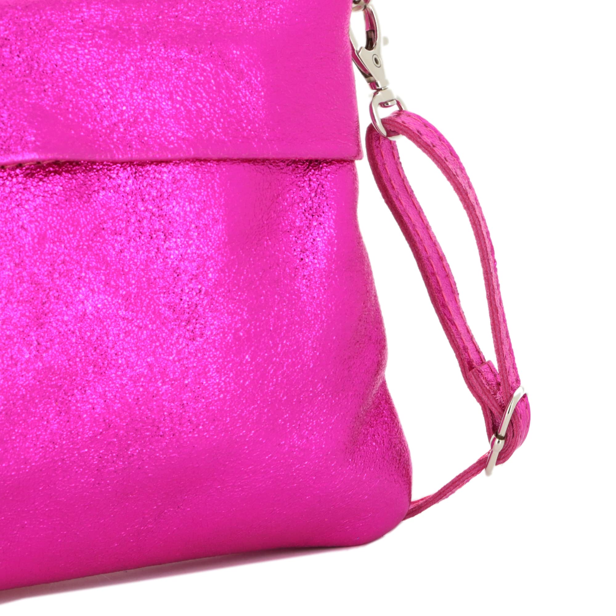 double-tree-sac-bandouli-re-cuir-v-ritable-fuchsia-iris-soir-e image 5