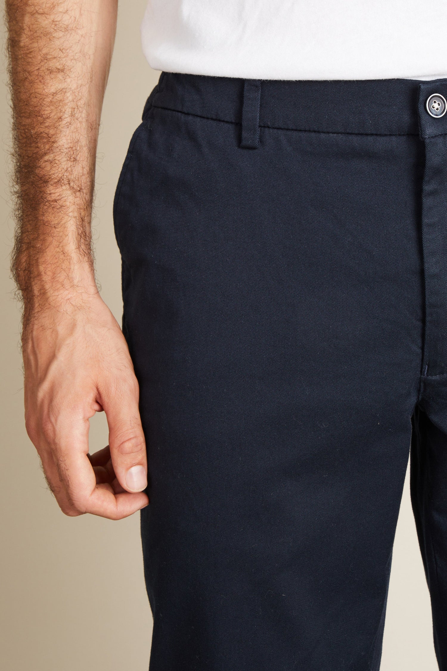 le-pantalon-chinos-homme-chino-easy-bleu-marine-coton image 3