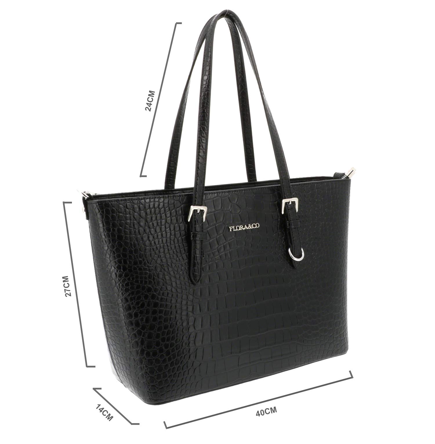 flora-co-cabas-sac-cabas-noir-croco-xl-a4 image 3
