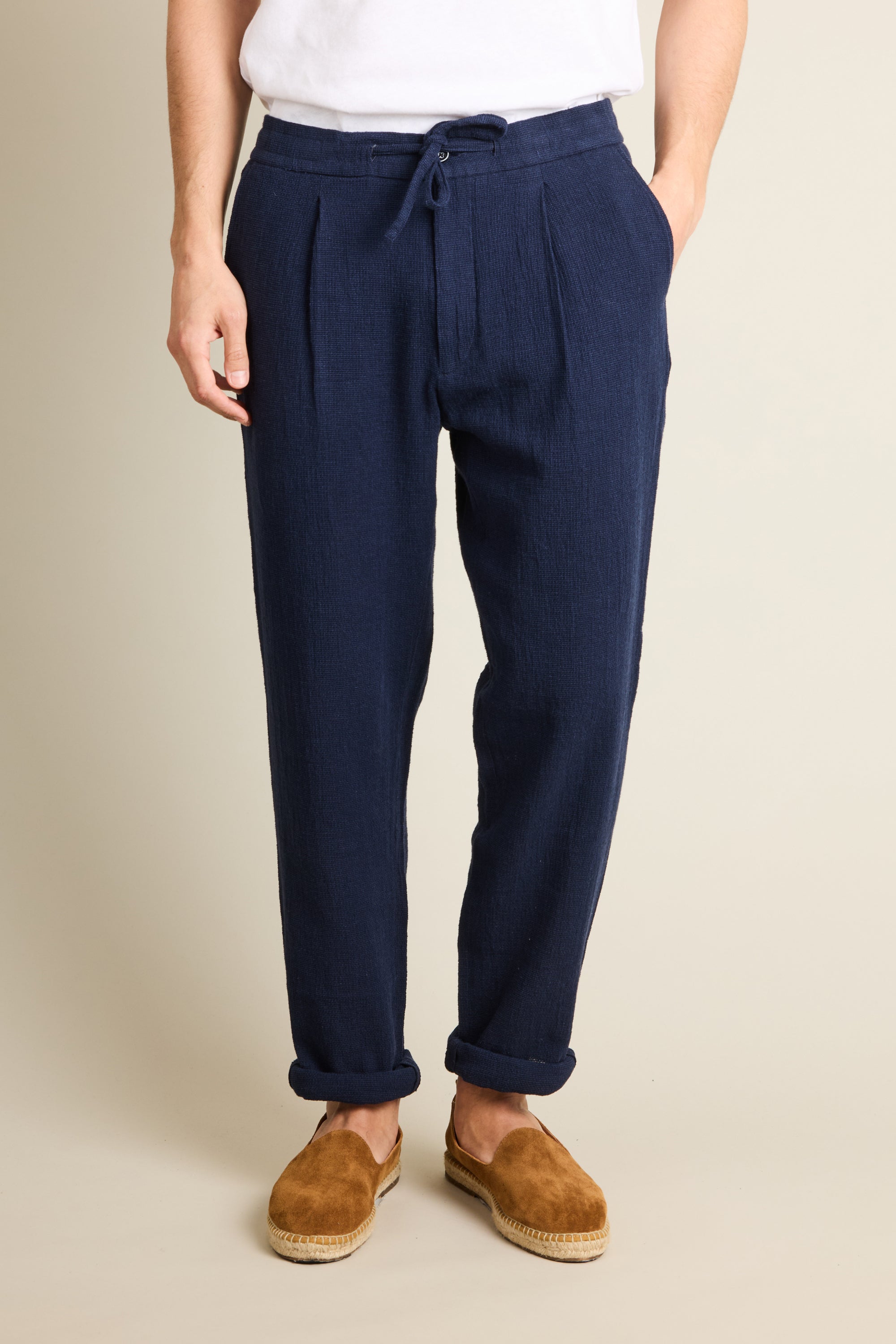 le-pantalon-jogpant-fm-lpjog-6-pantalon-jogging-indigo-coton-lin image 4