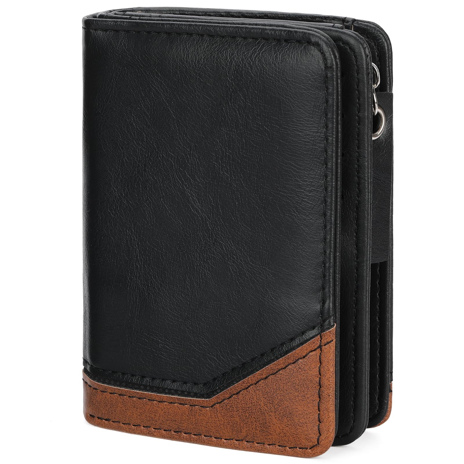 gaekeao-card-holder-wallet-portefeuille-homme-marron-zip image 8