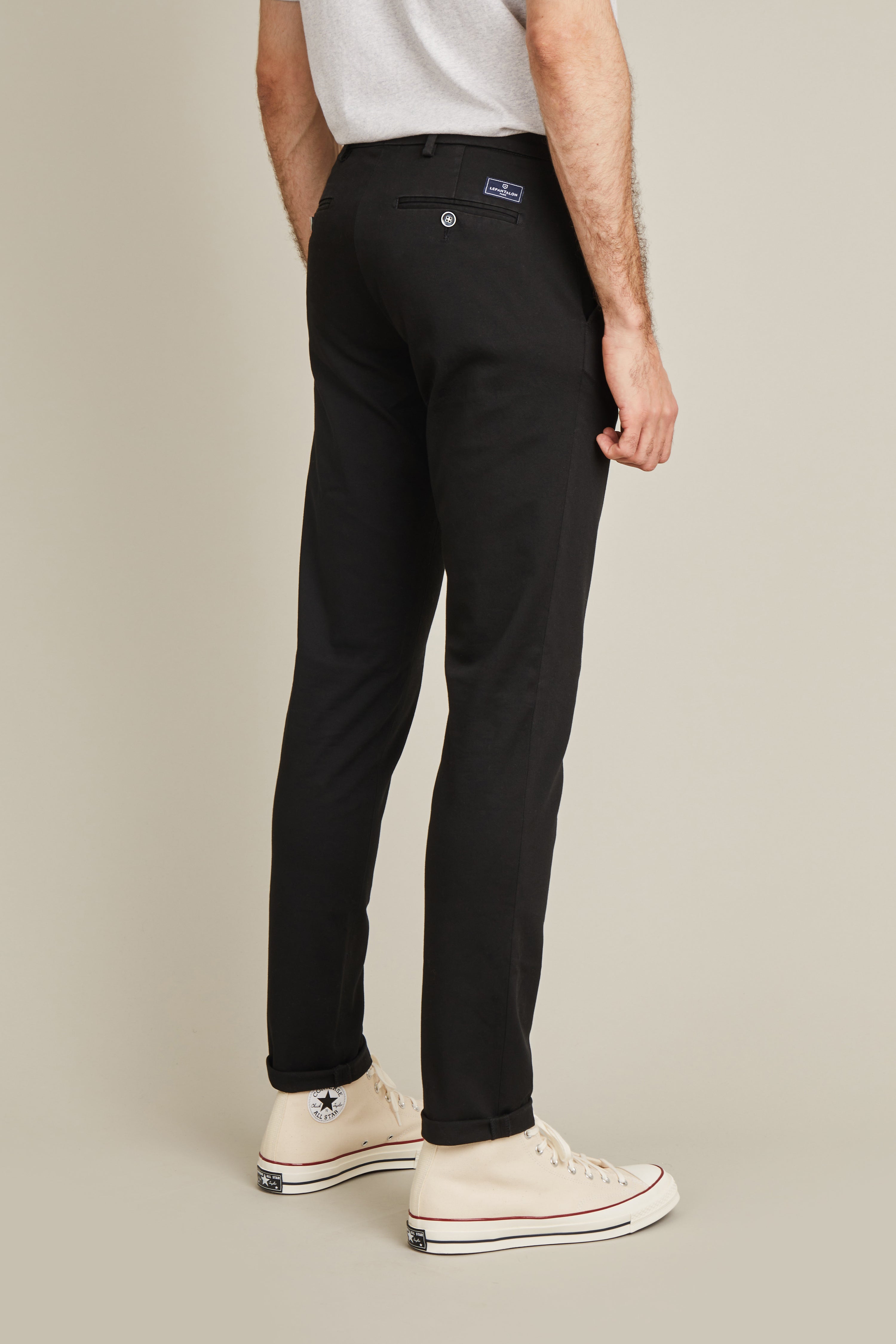 le-pantalon-chinos-homme-fm-lpc-18-chino-noir-semi-slim image 5