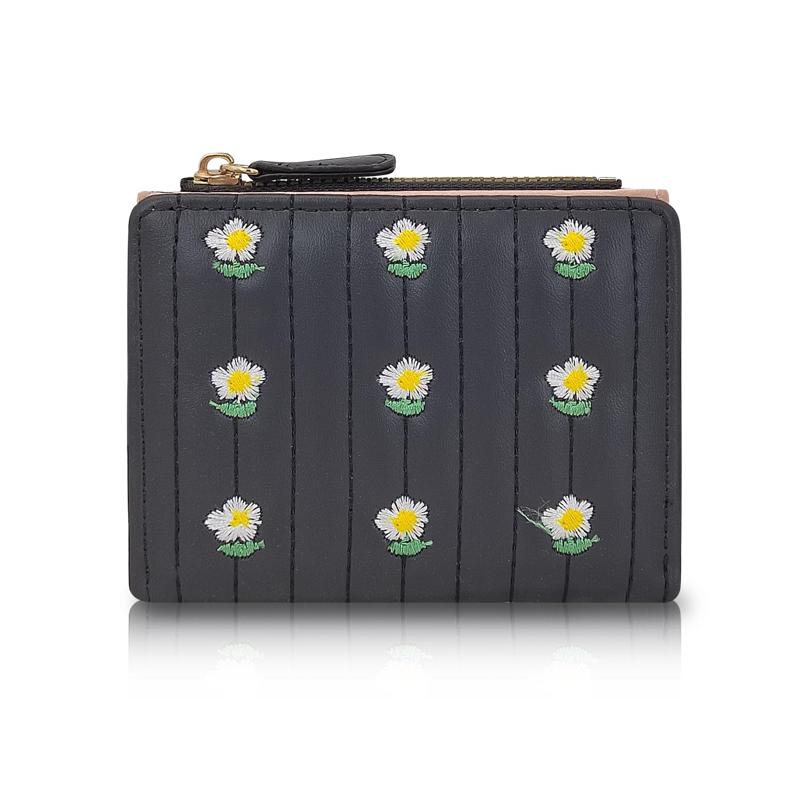 adistylinno-petit-portefeuille-femme-floral-zip-cartes image 1