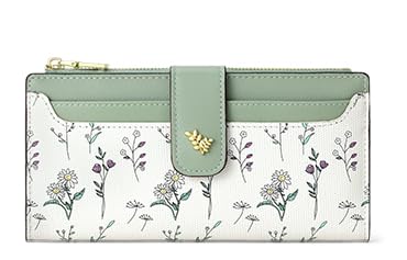 adistylinno-women-s-wallet-portefeuille-long-vert-fleurs image 8