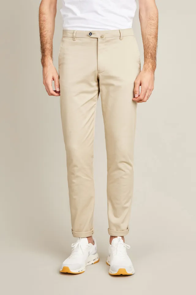 le-pantalon-chinos-homme-chino-beige-clair-coton image 1