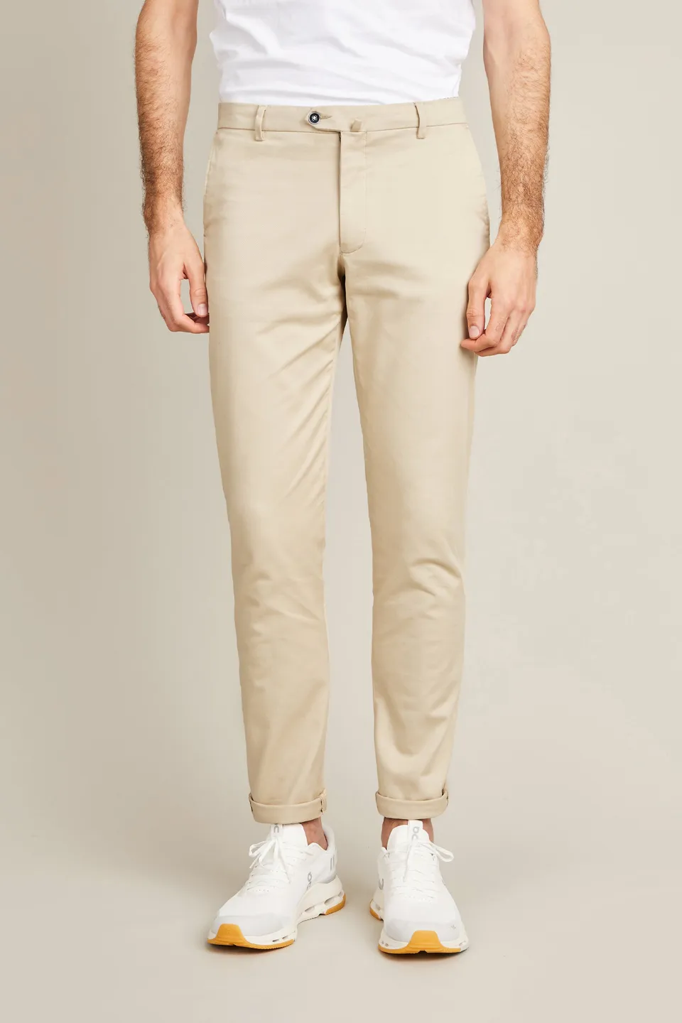 le-pantalon-chinos-homme-chino-beige-clair-coton image 1