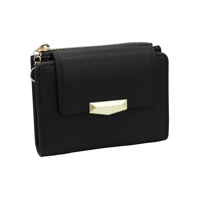adistylinno-women-s-wallet-portefeuille-noir-minimaliste-5-cartes image 1