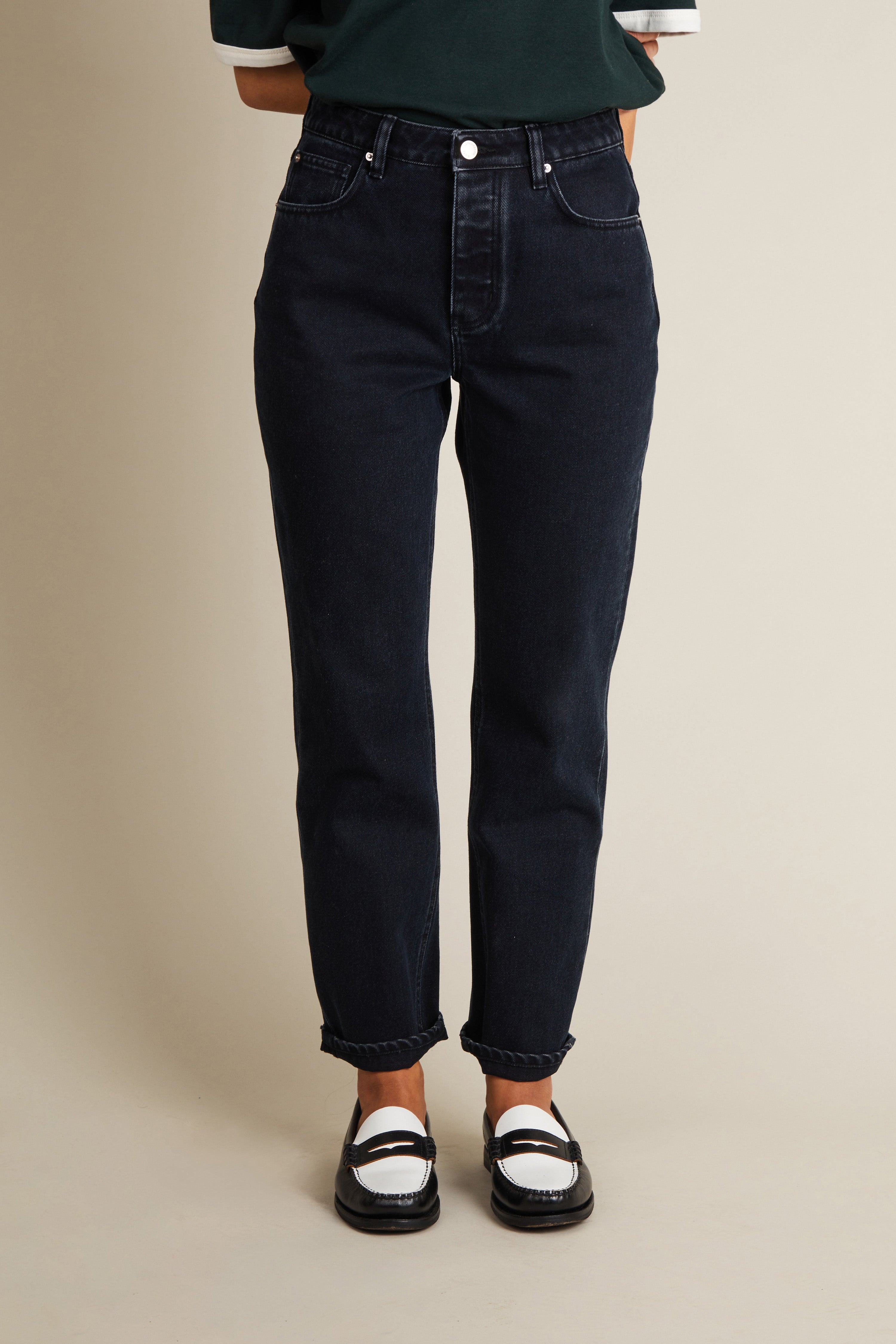 le-pantalon-fm-lpwd-35-jean-droit-noir-coton-bio image 1