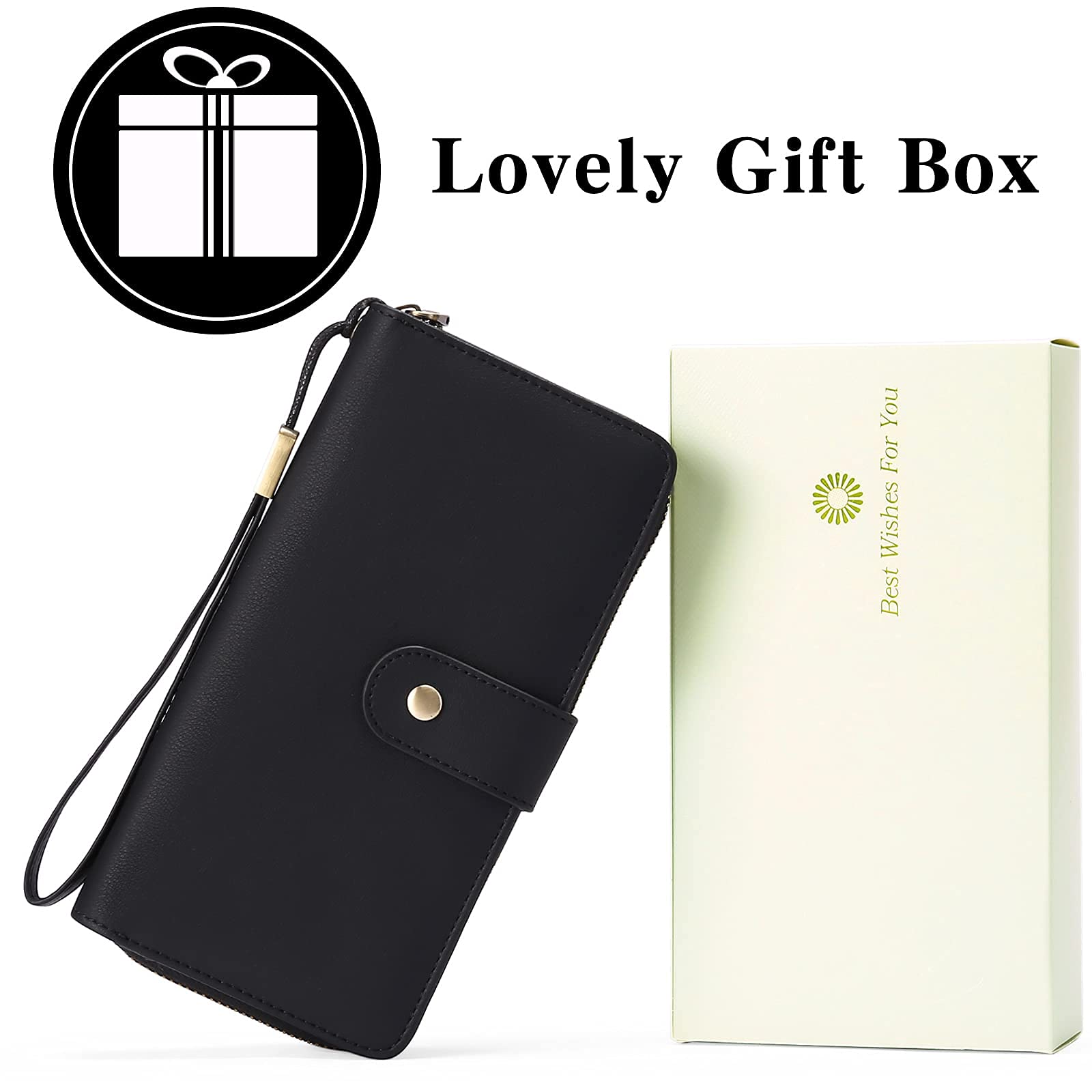 gaekeao-large-wallet-portefeuille-noir-14-cartes image 6