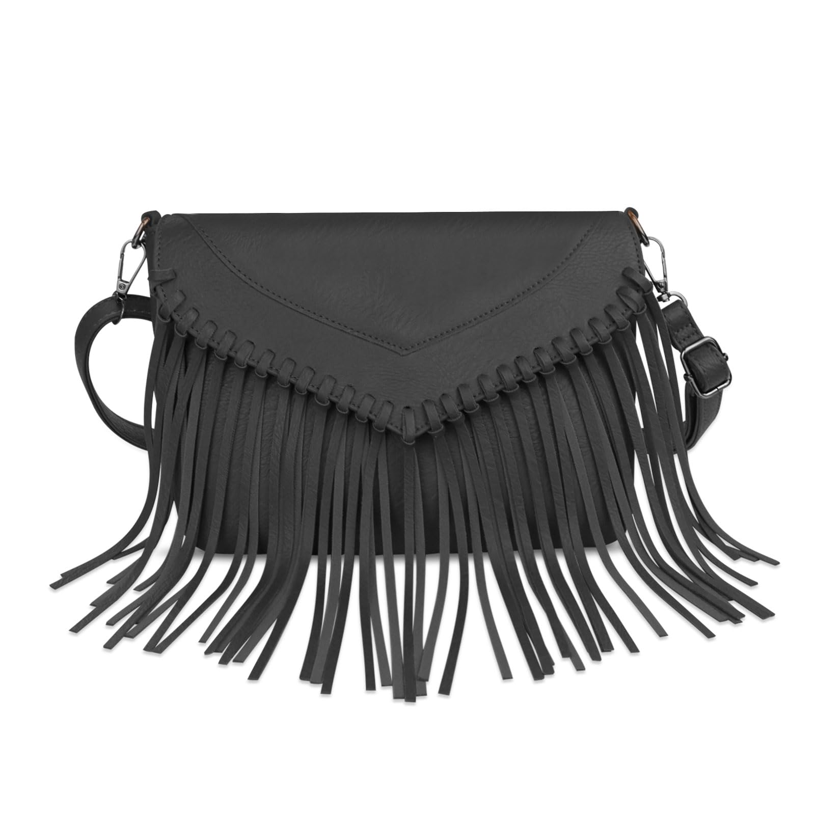 adistylinno-crossbody-bag-sac-bandouli-re-noir-franges-cuir-pu image 1