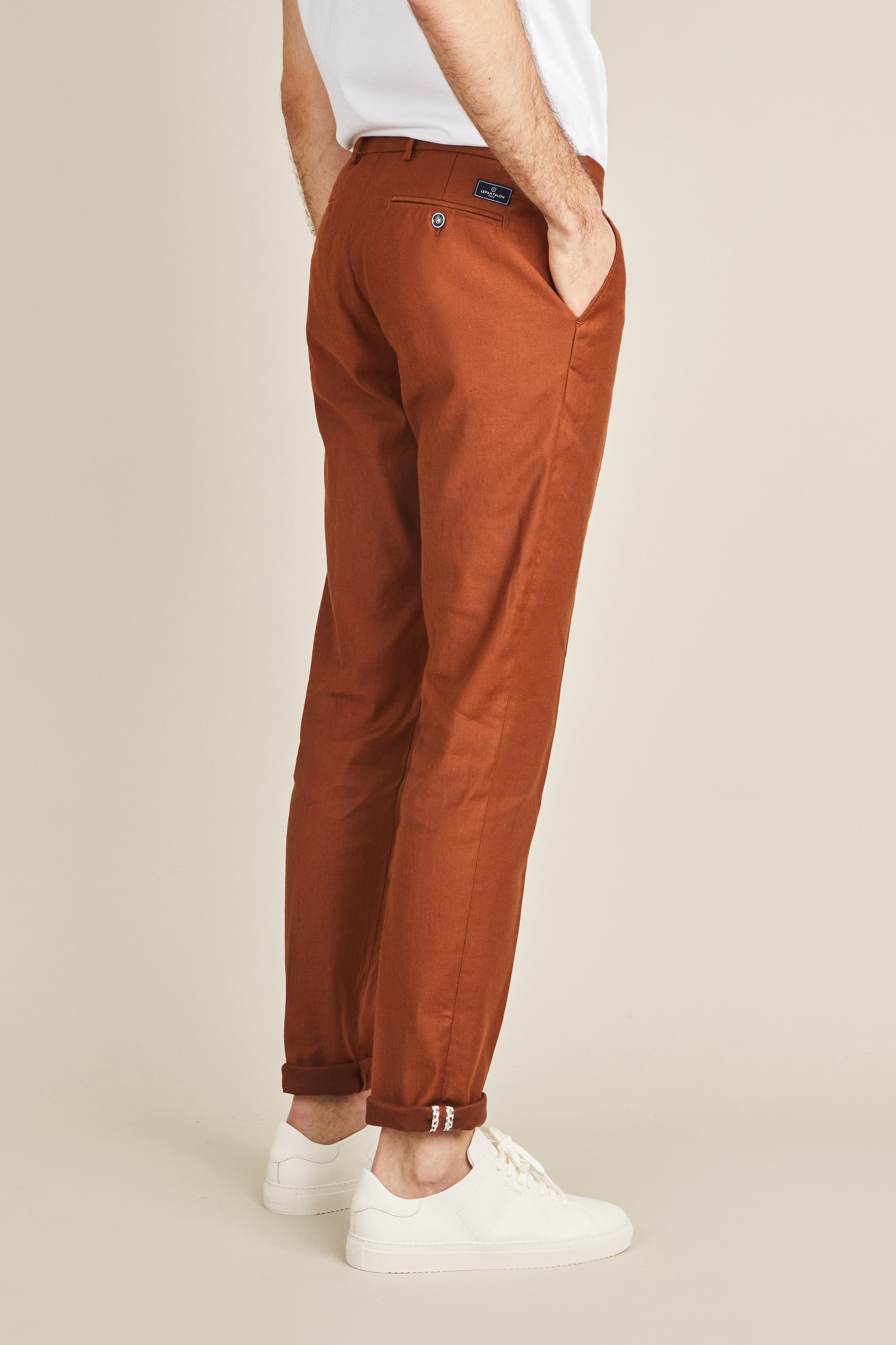 le-pantalon-chino-coton-lin-terracotta-chino-t-l-ger image 3