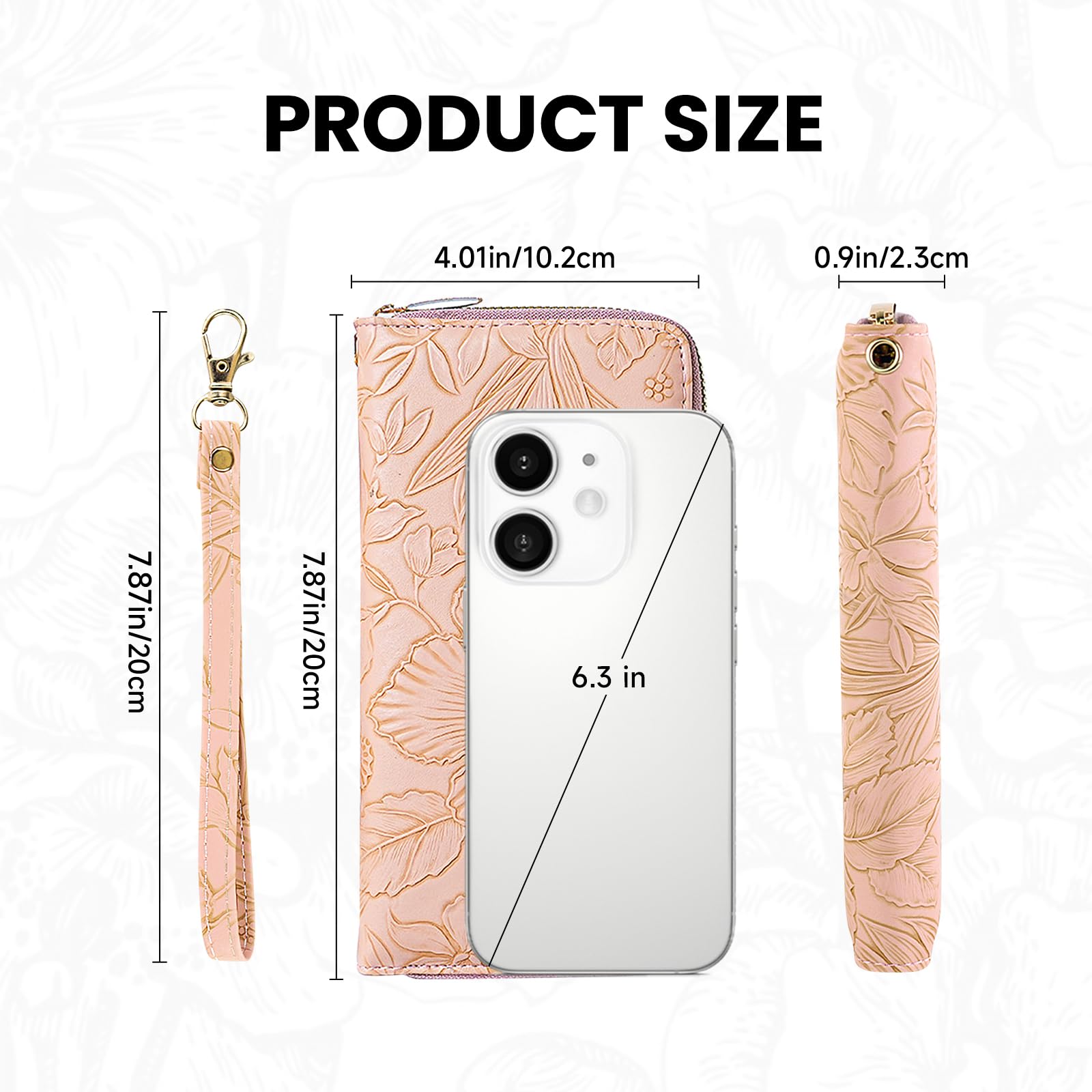 adistylinno-women-s-wallet-portefeuille-rose-dragonne-fleurs image 2