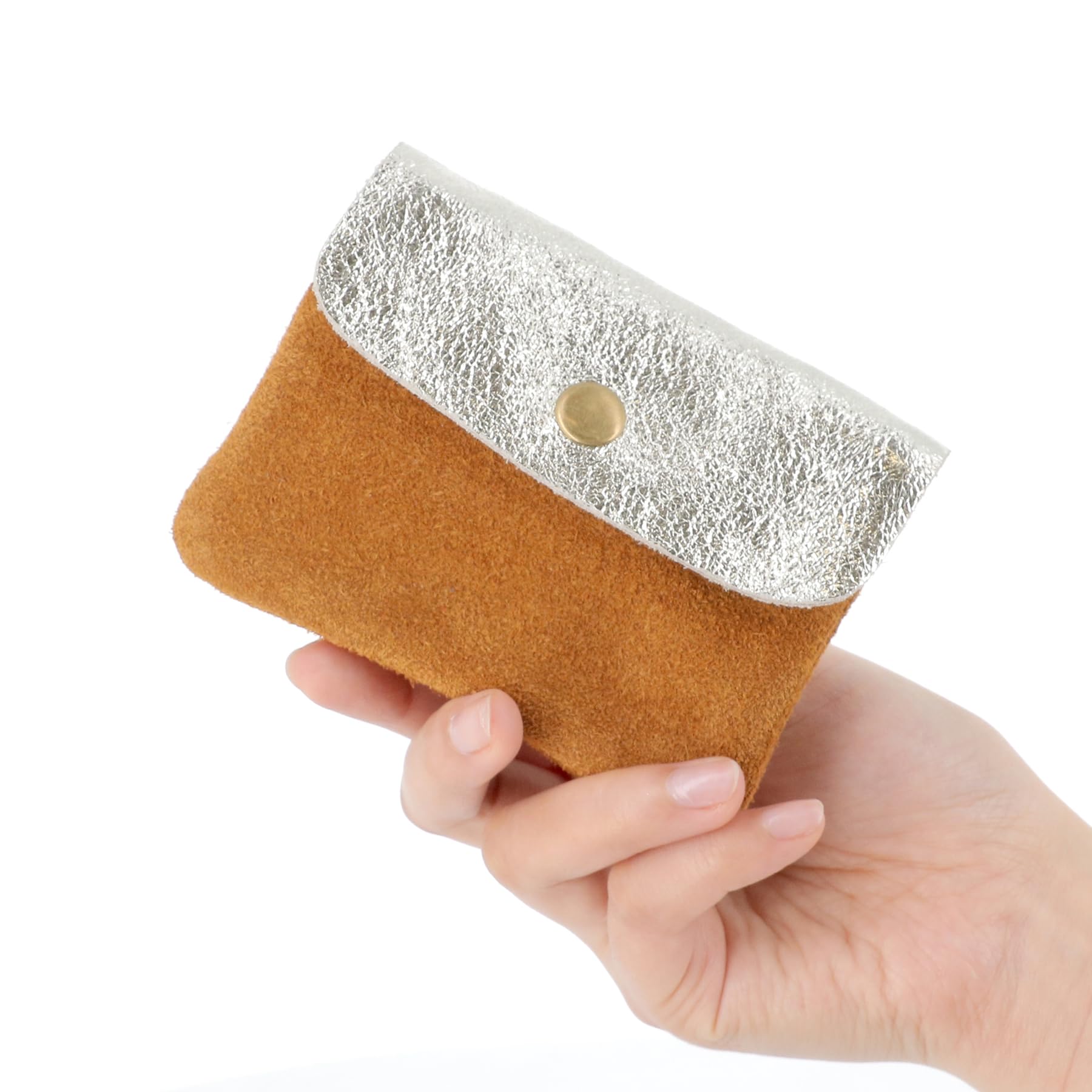 double-tree-porte-monnaie-cuir-v-ritable-camel-compact image 3