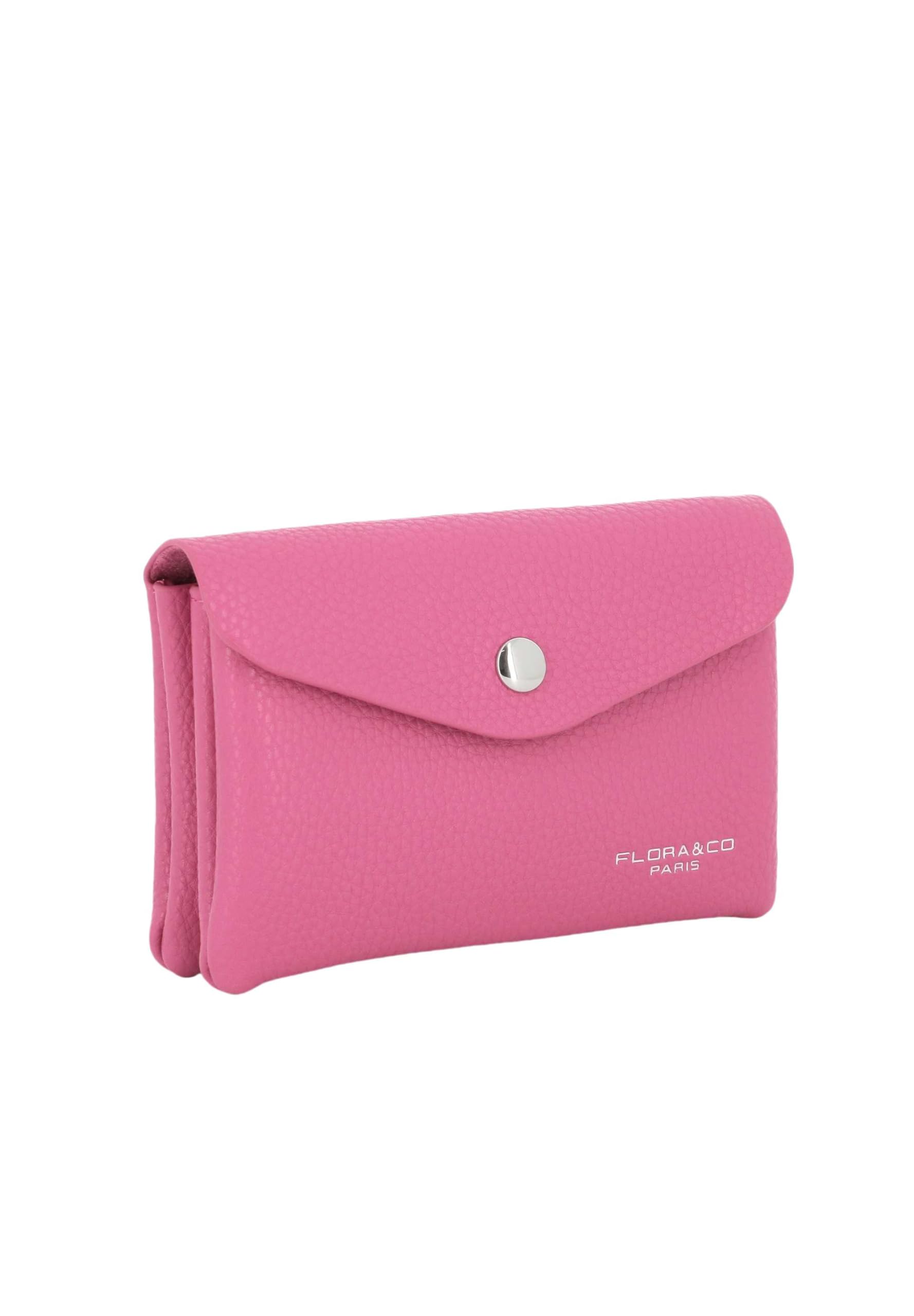 flora-co-porte-feuille-mi-long-portefeuille-fuchsia-grain image 2