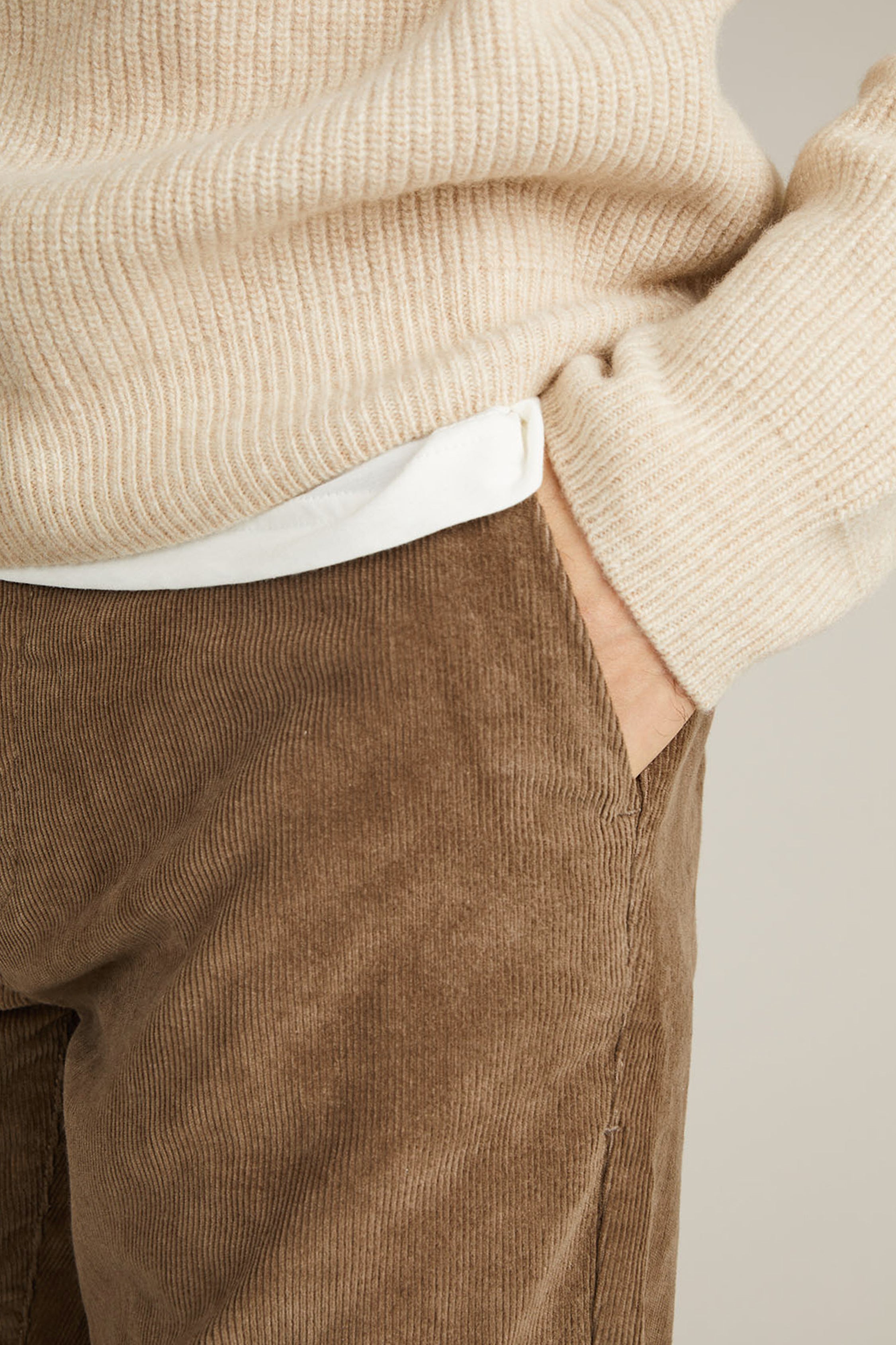 le-pantalon-velours-chino-homme-tabac-semi-slim-chaud image 2