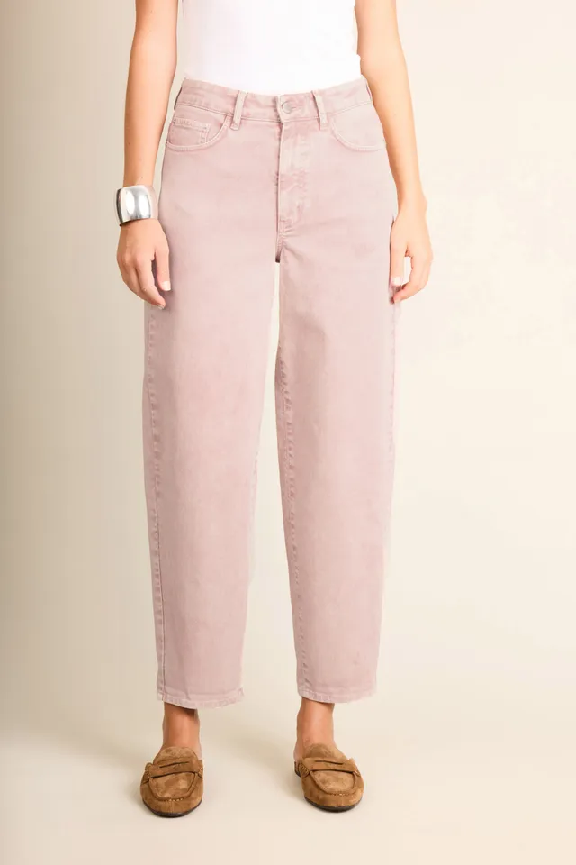 le-pantalon-jeans-femme-jean-balloon-ice-pink-coton-large image 1